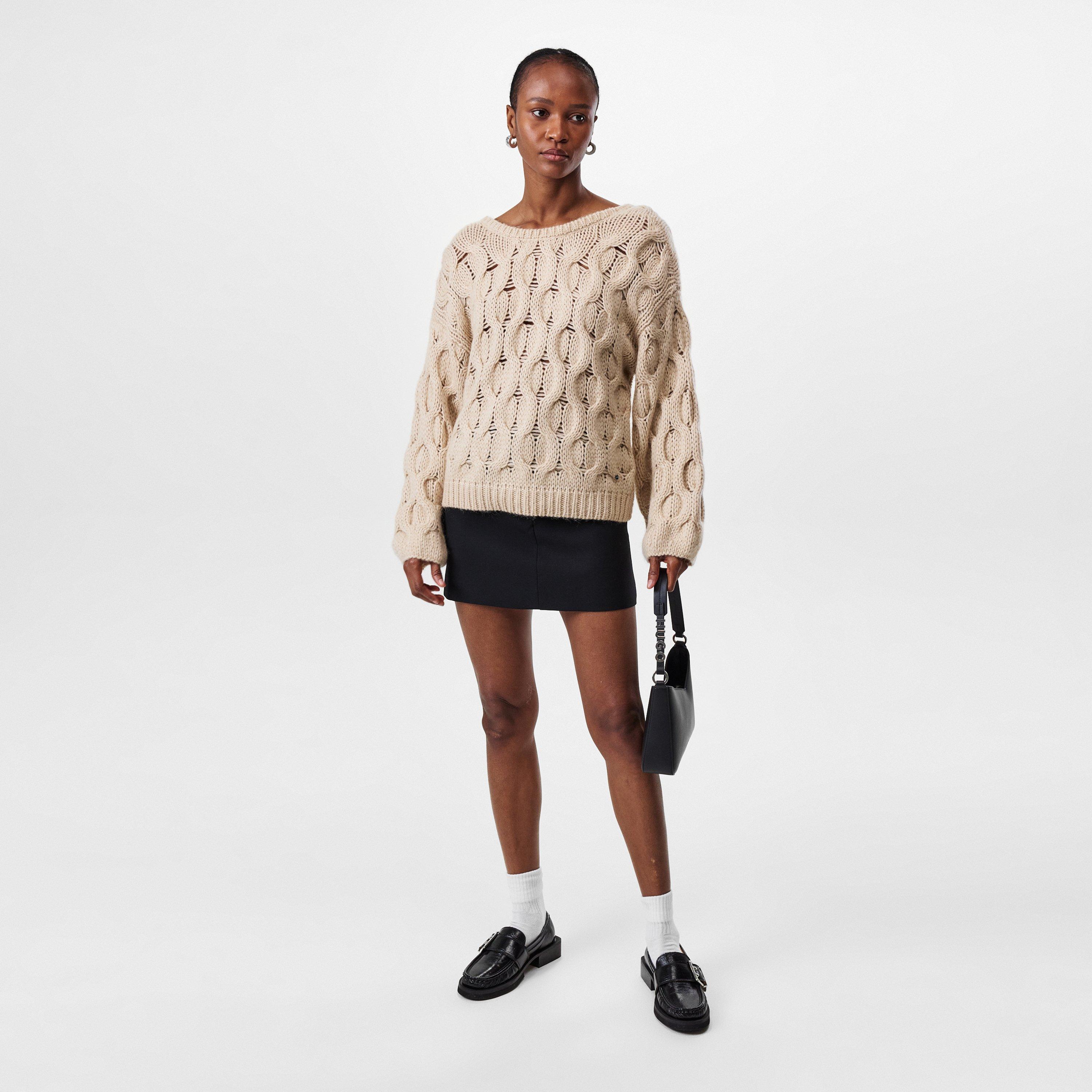 Open Beige - Boss - Women's C Fanova Knitted Jumper - 6