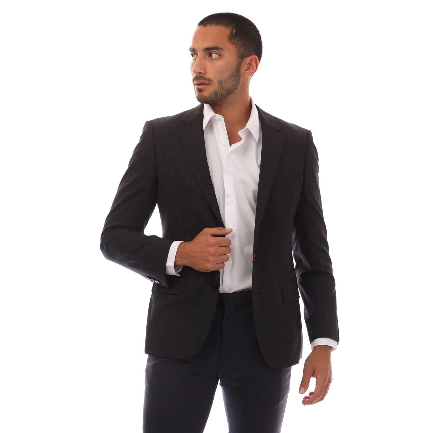 Charcoal - Boss - Henry204X Blazer Jacket - 1