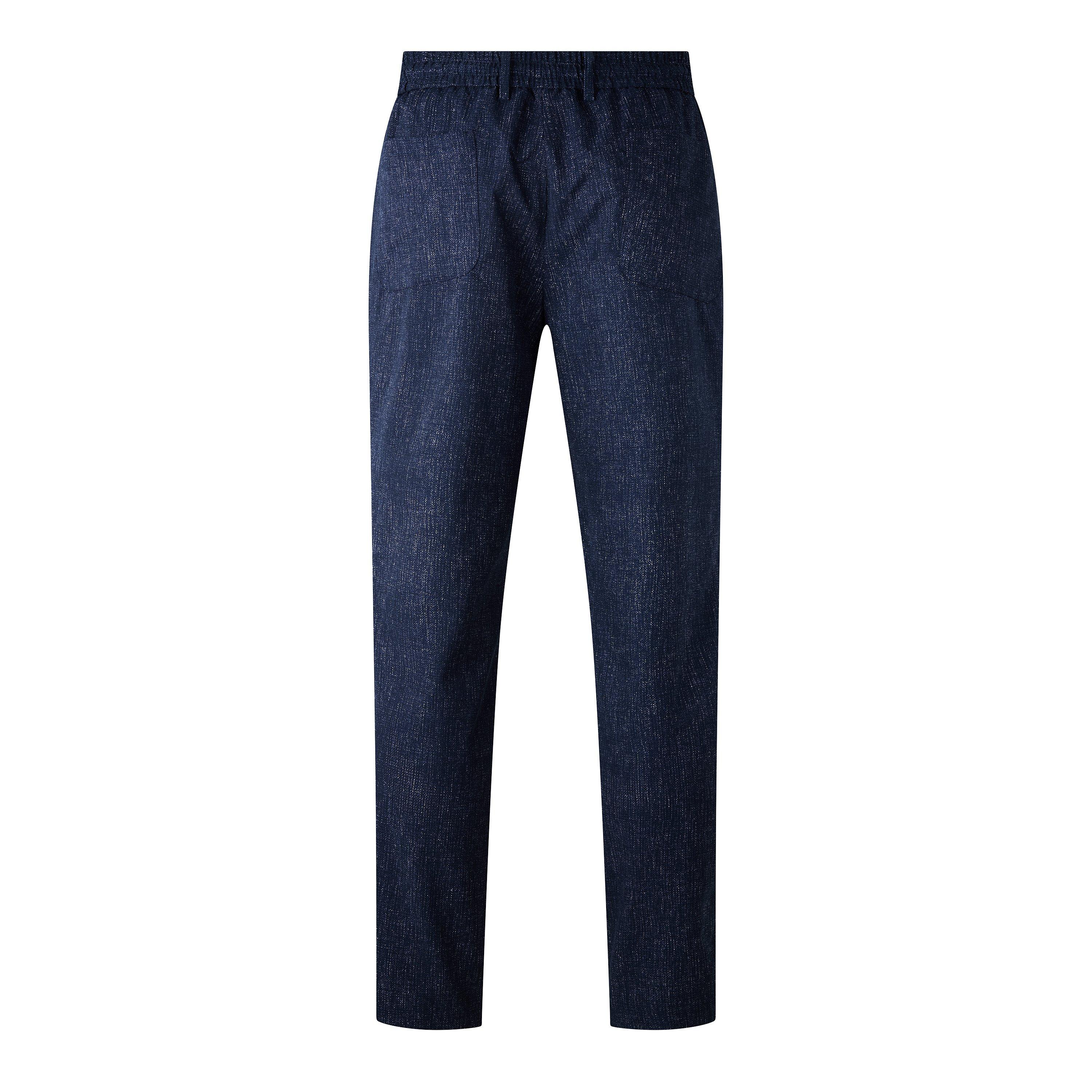 Blue - Boss - Slim-Fit Trousers in a Water-Repellent Fabric - 2