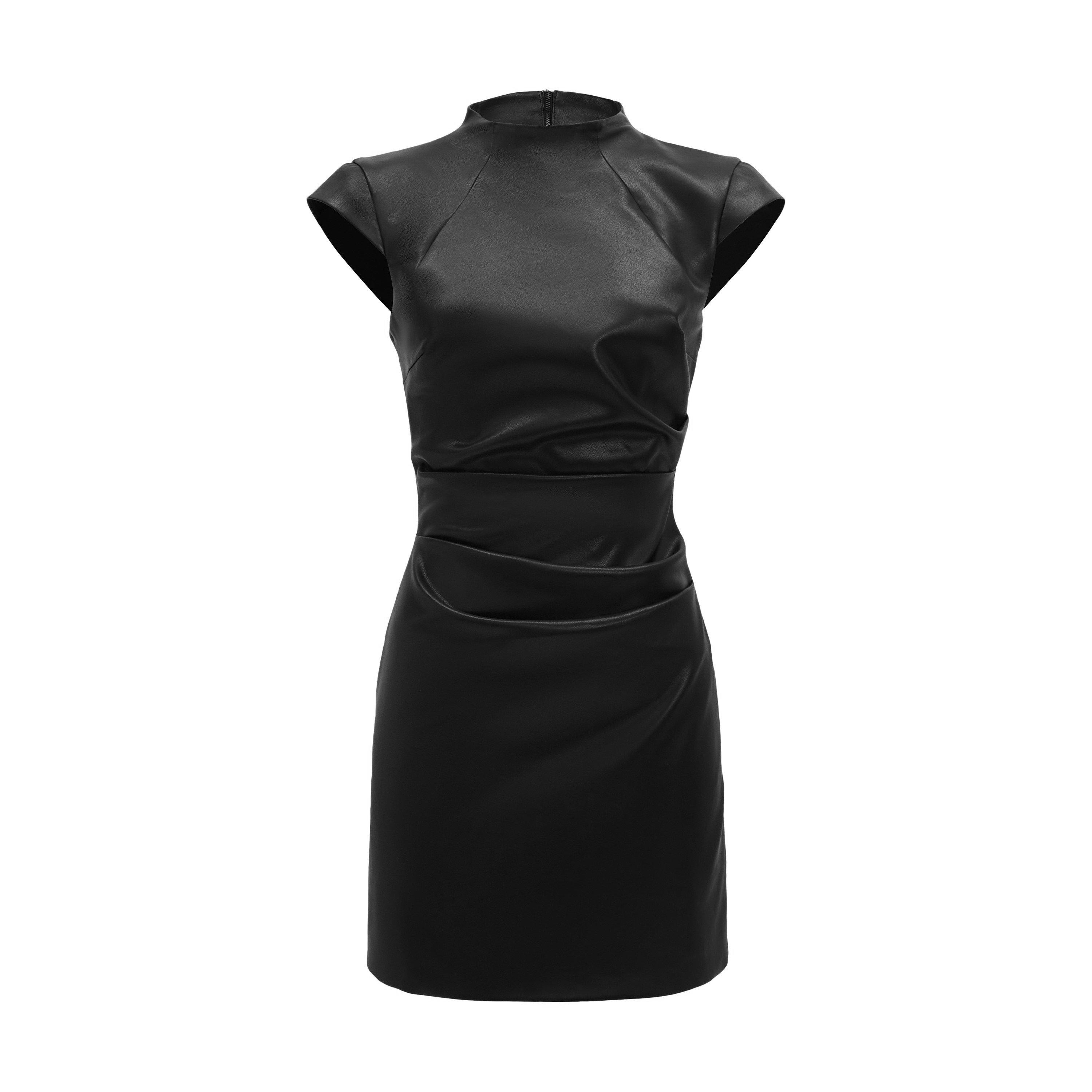 Black - Bardot - Women's Naja Vegan Leather Mini Dress - 8