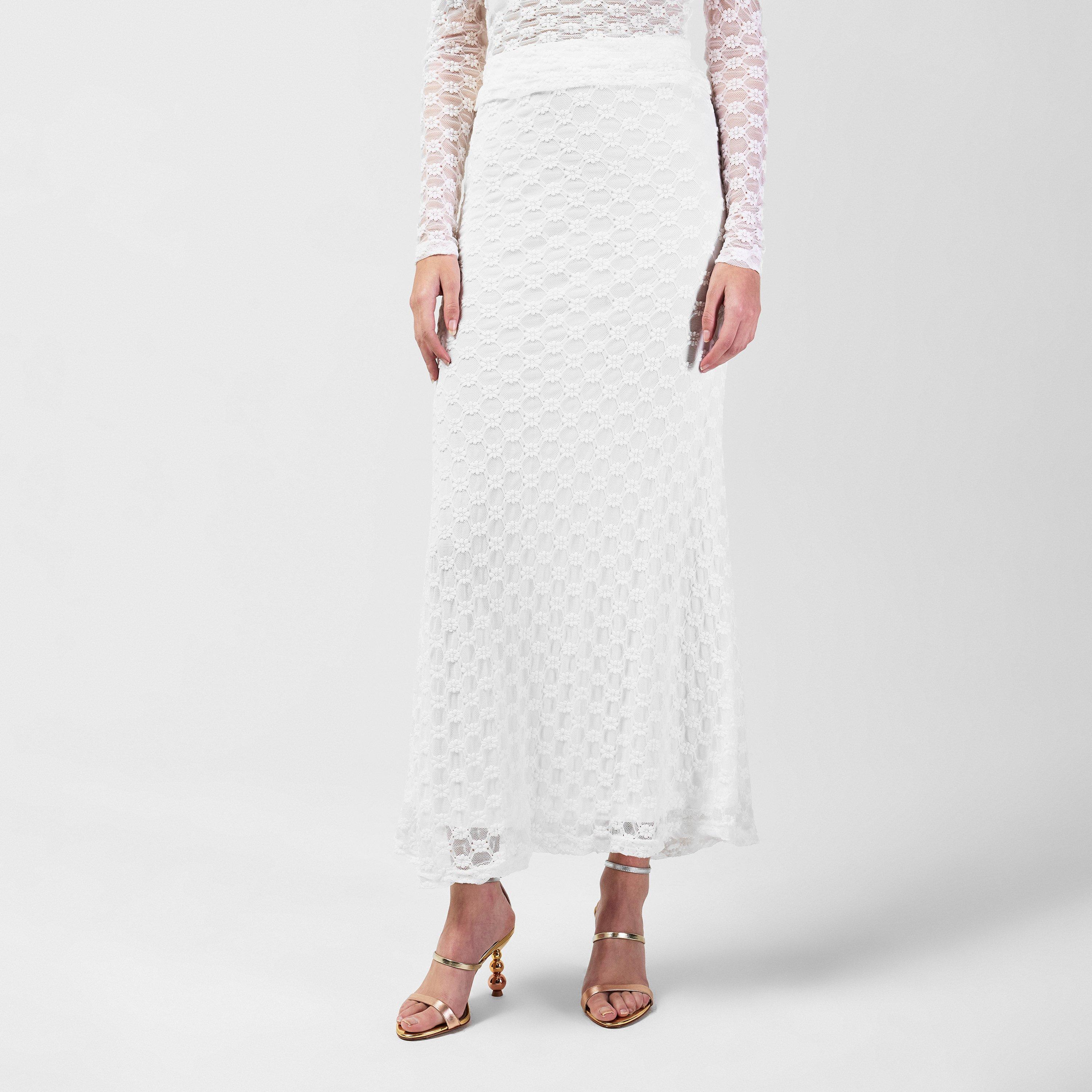Orchid White - Bardot - Adoni Mid Rise Maxi Skirt - 1