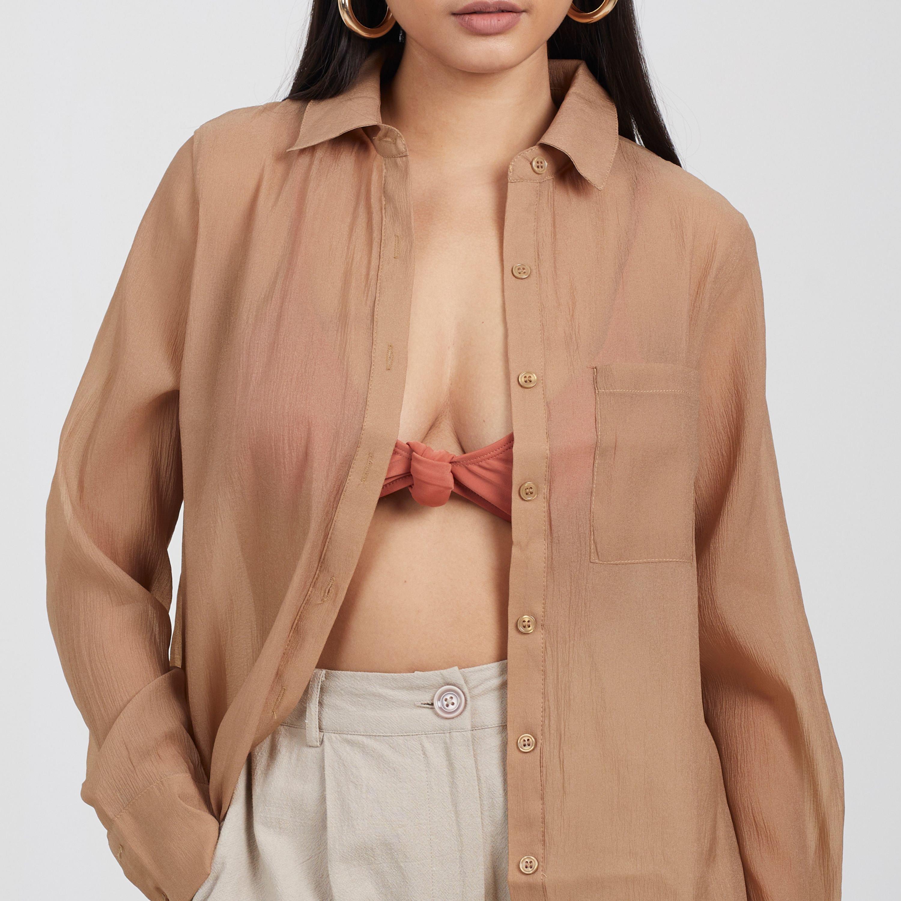 Beige - Brave Soul - Ls Shirt Ld99 - 3