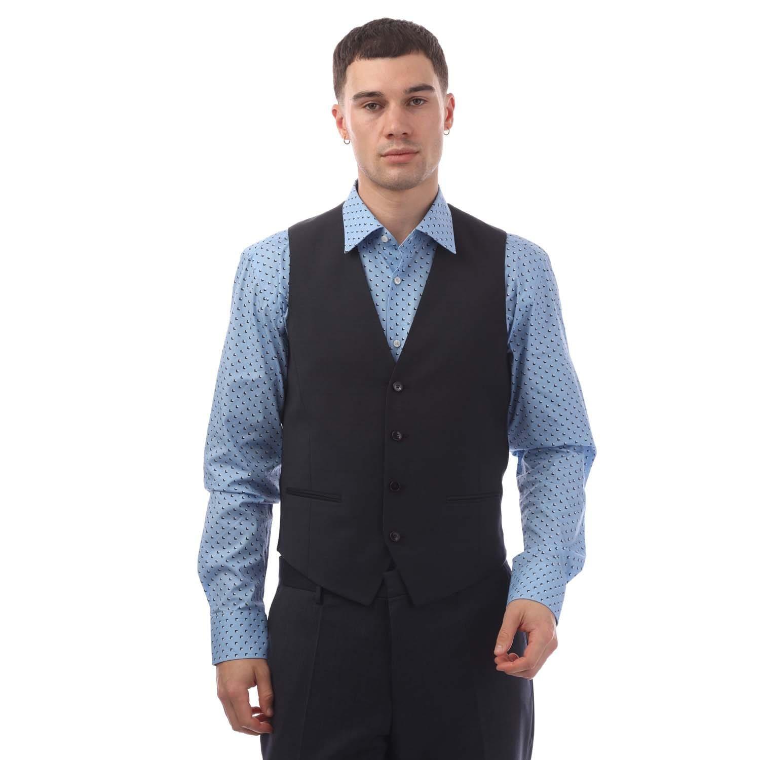Navy - Boss - Vin194 Waistcoat - 1