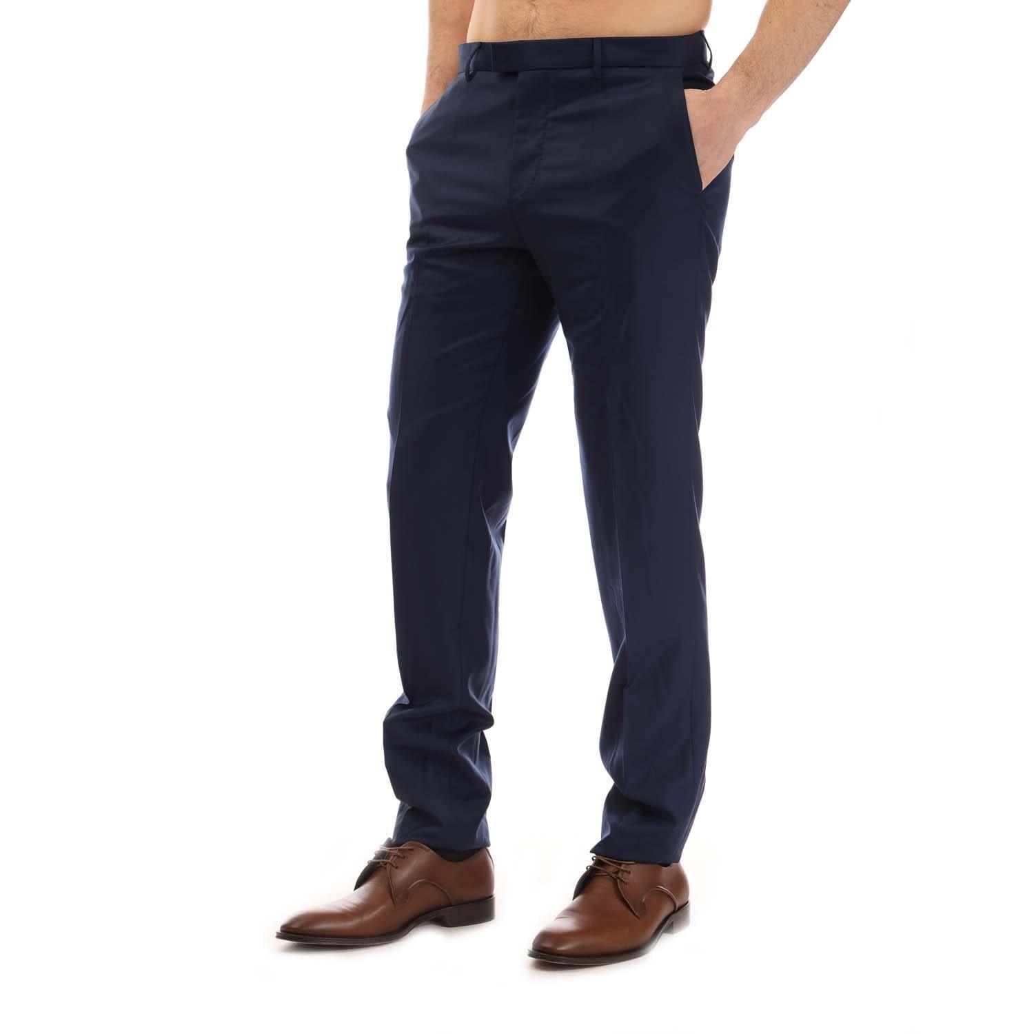 Dark Blue - Boss - T-Glover3 Trousers - 2