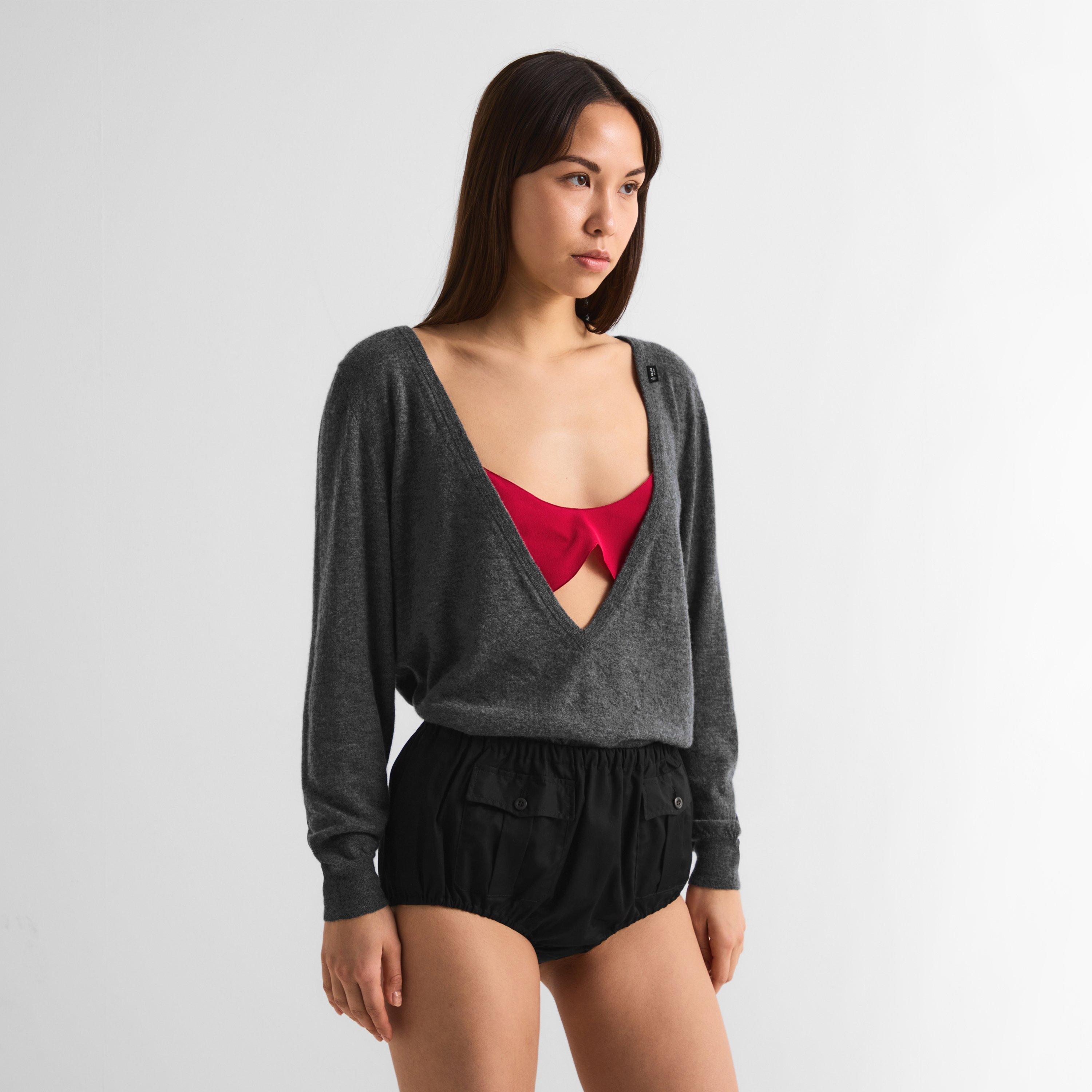 Ardesia - Prada - Women's V-Neck Jumper - 3