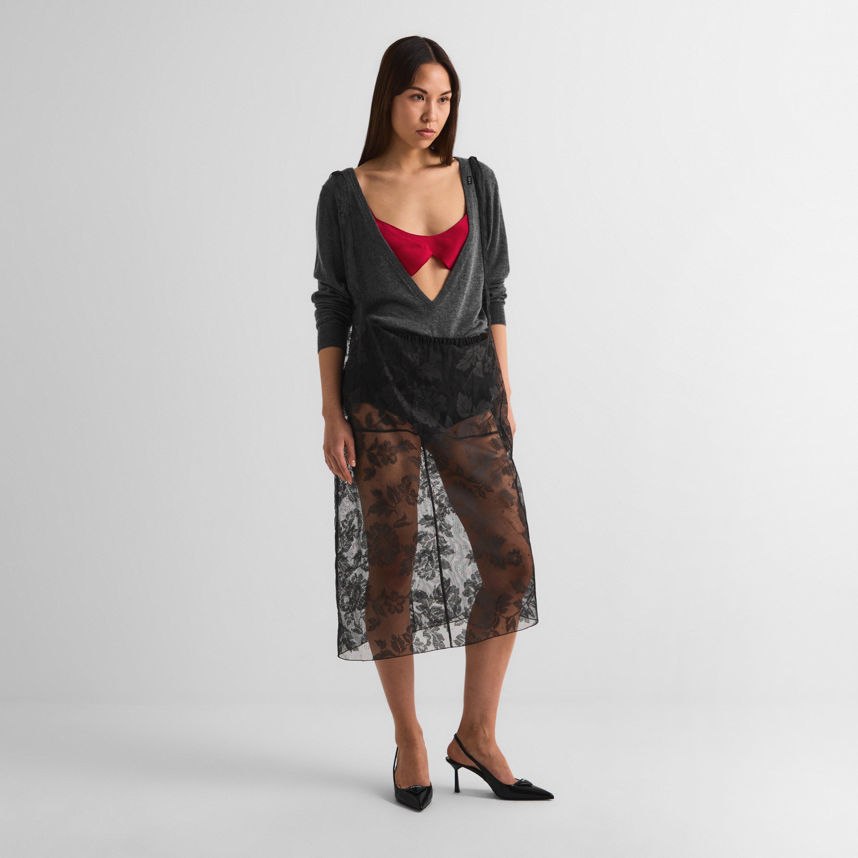 Ardesia - Prada - Women's V-Neck Jumper - 5