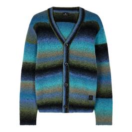 PS Paul Smith Faded Stripe Merino Wool Blend Cardigan