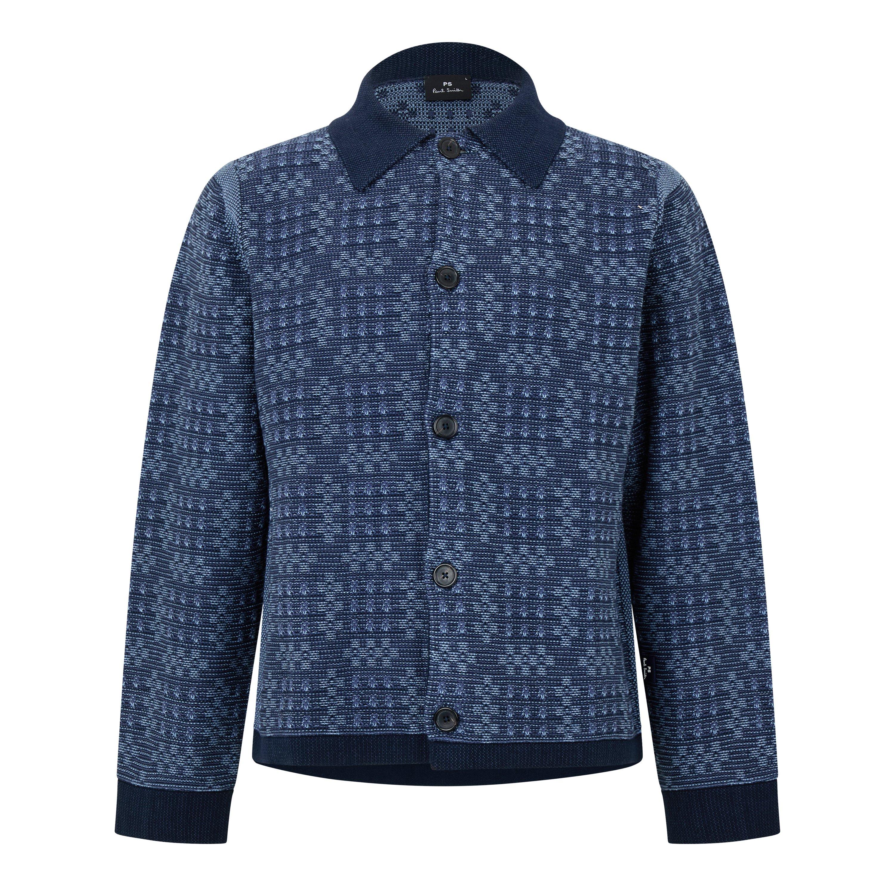 Navy 49 - PS Paul Smith - Men's Pattern Cardigan - 7