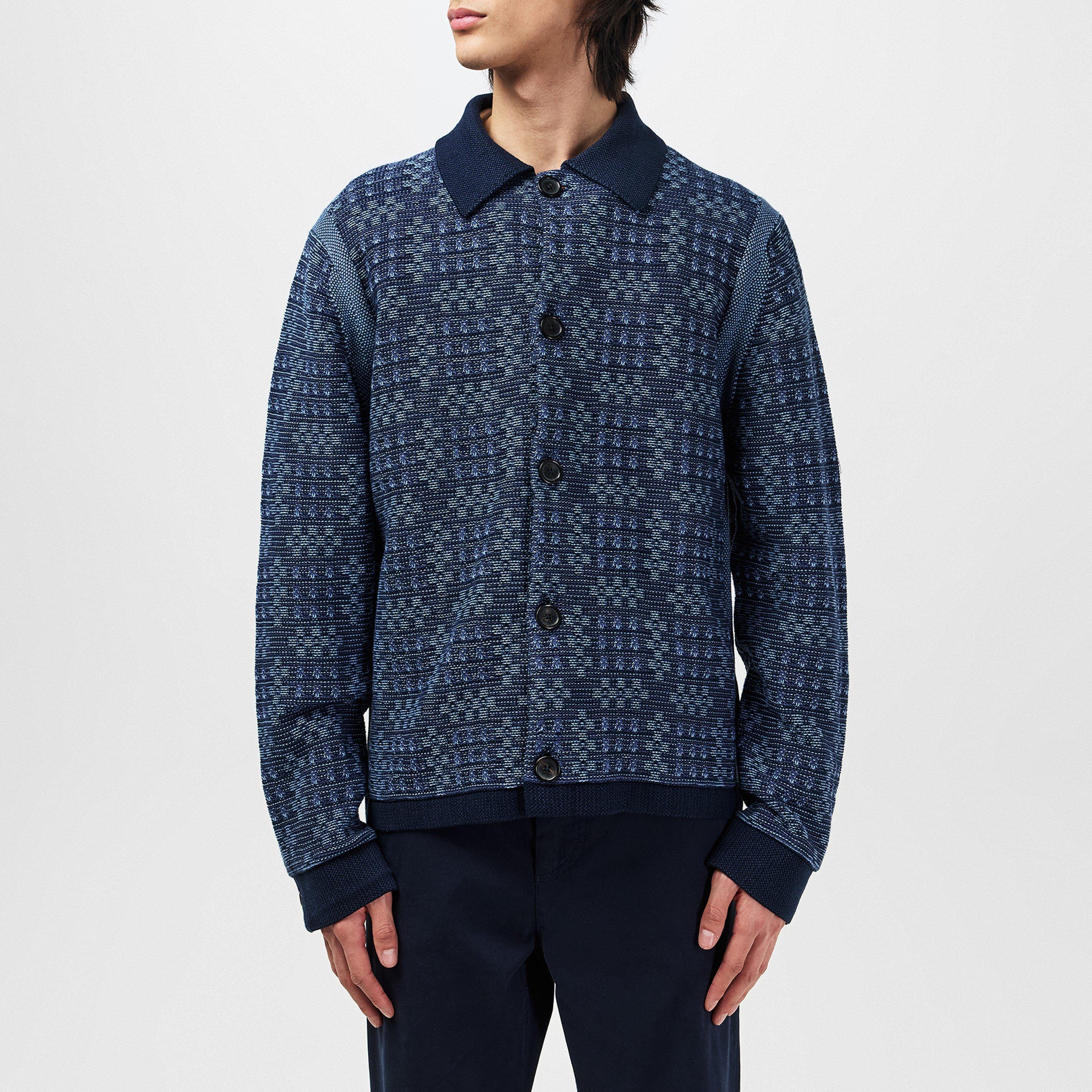 Navy 49 - PS Paul Smith - Men's Pattern Cardigan - 3