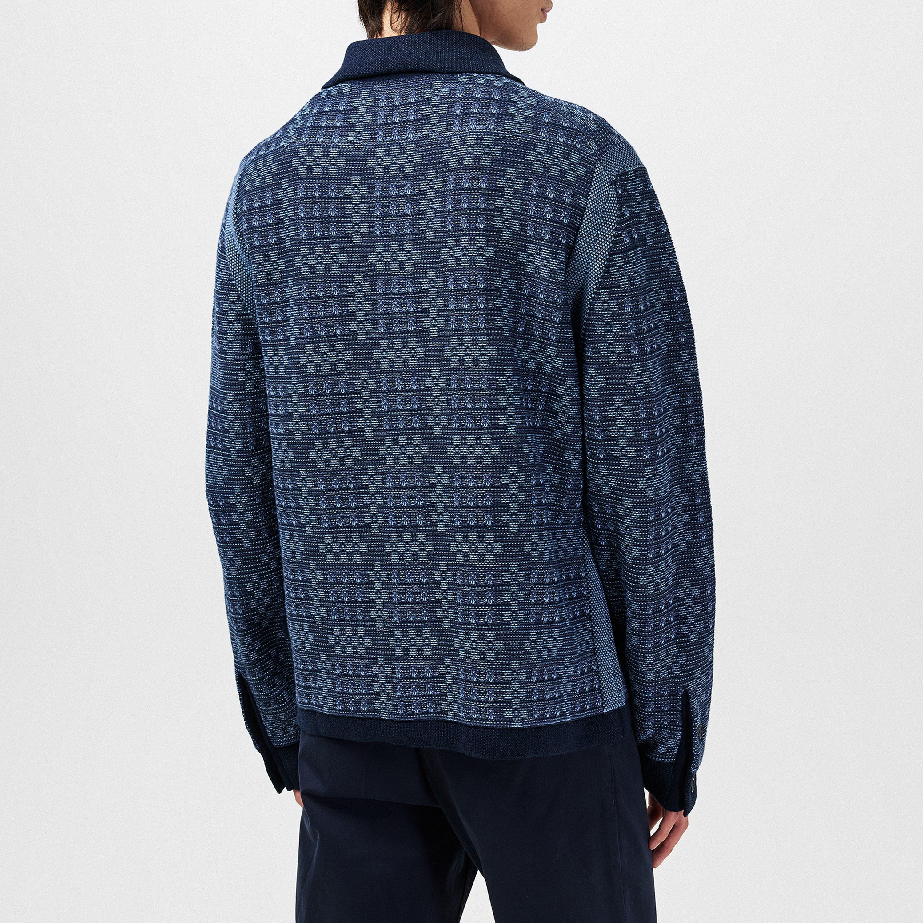 Navy 49 - PS Paul Smith - Men's Pattern Cardigan - 4