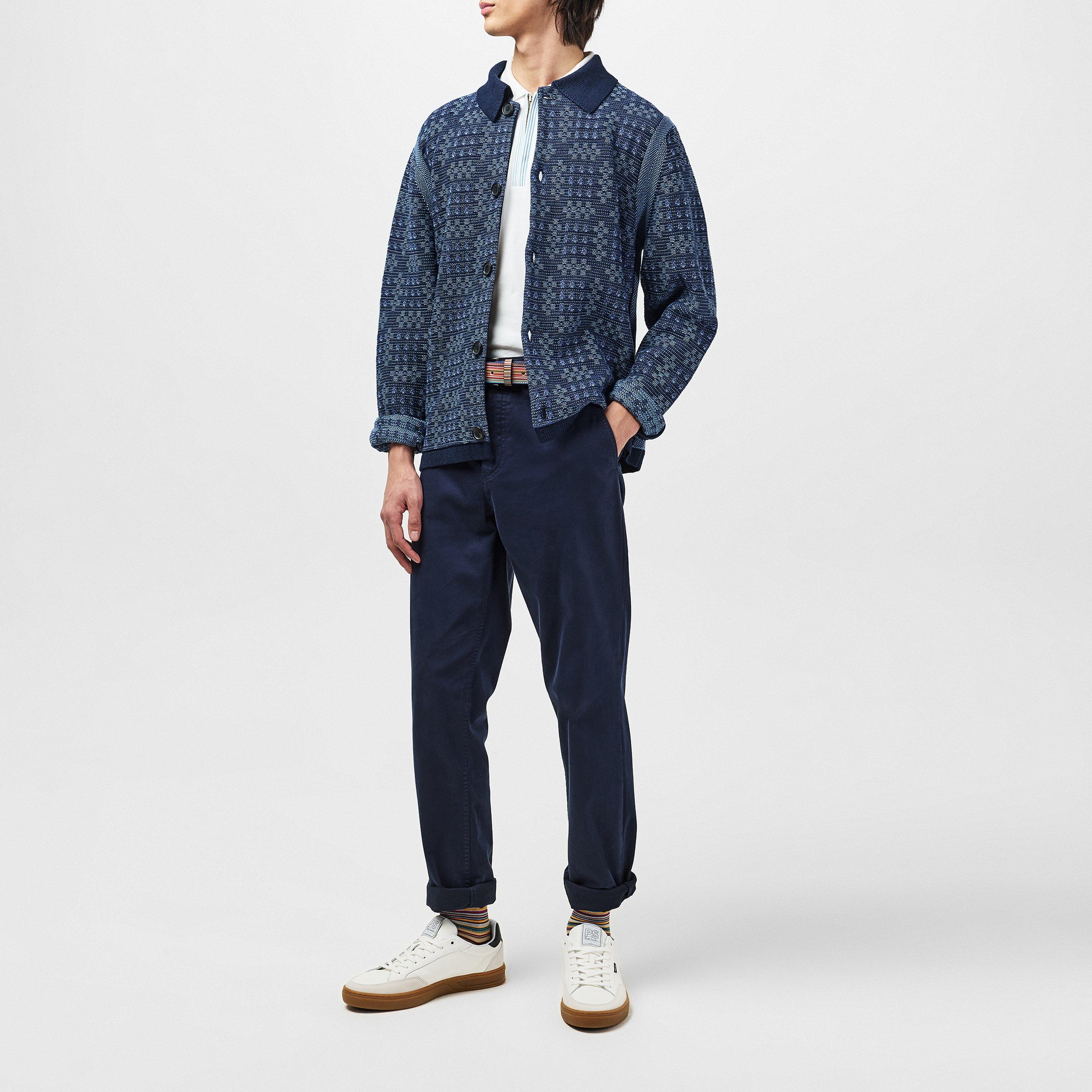 Navy 49 - PS Paul Smith - Men's Pattern Cardigan - 6