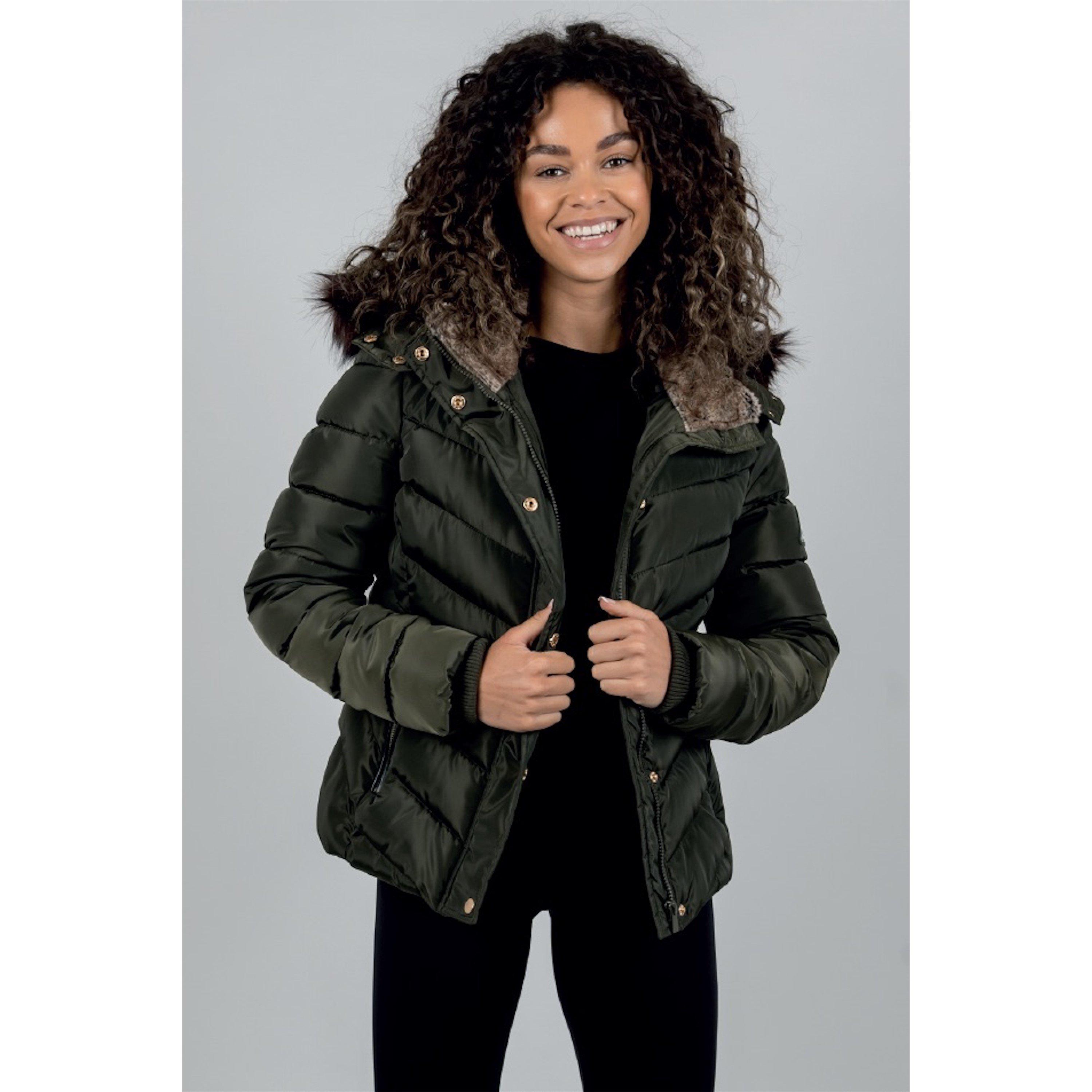 Khaki - Harvey and Jones - HJ Padded Jacket Womens - 2