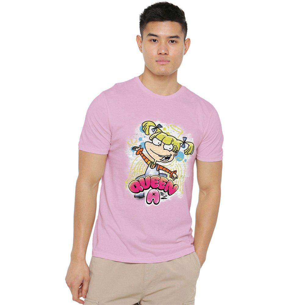Nickelodeon Men's Rugrats Queen A For Angelica T Shirt Pink - 3XL