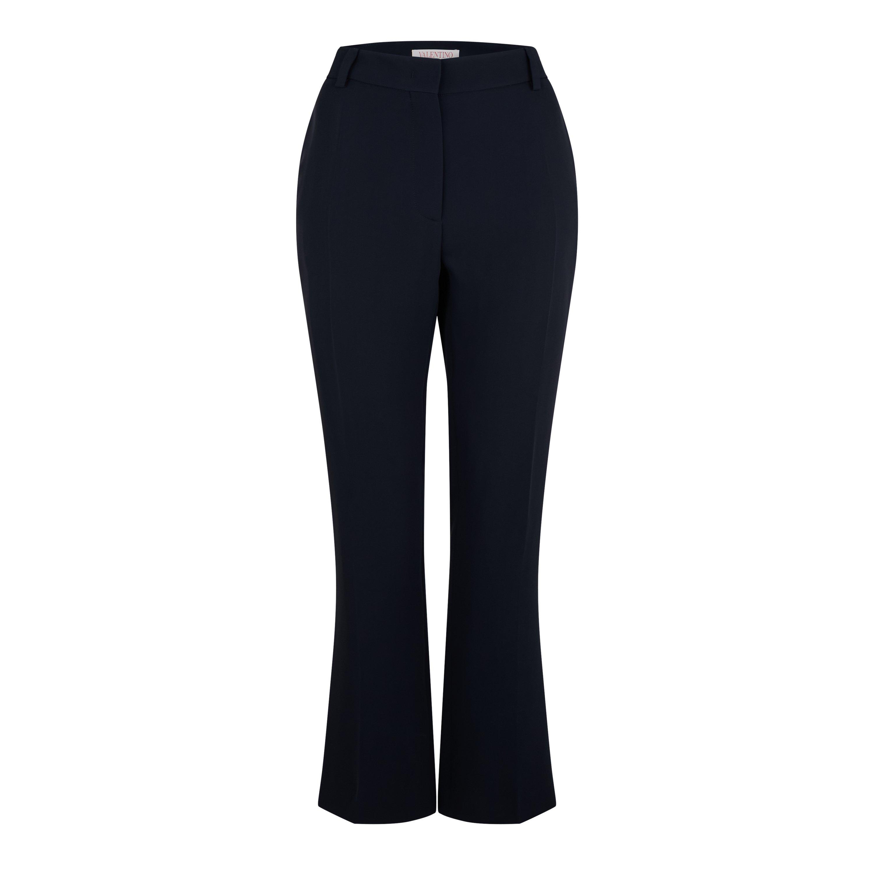 Navy - Valentino - Women's Val Kick Flare Trousers - 1