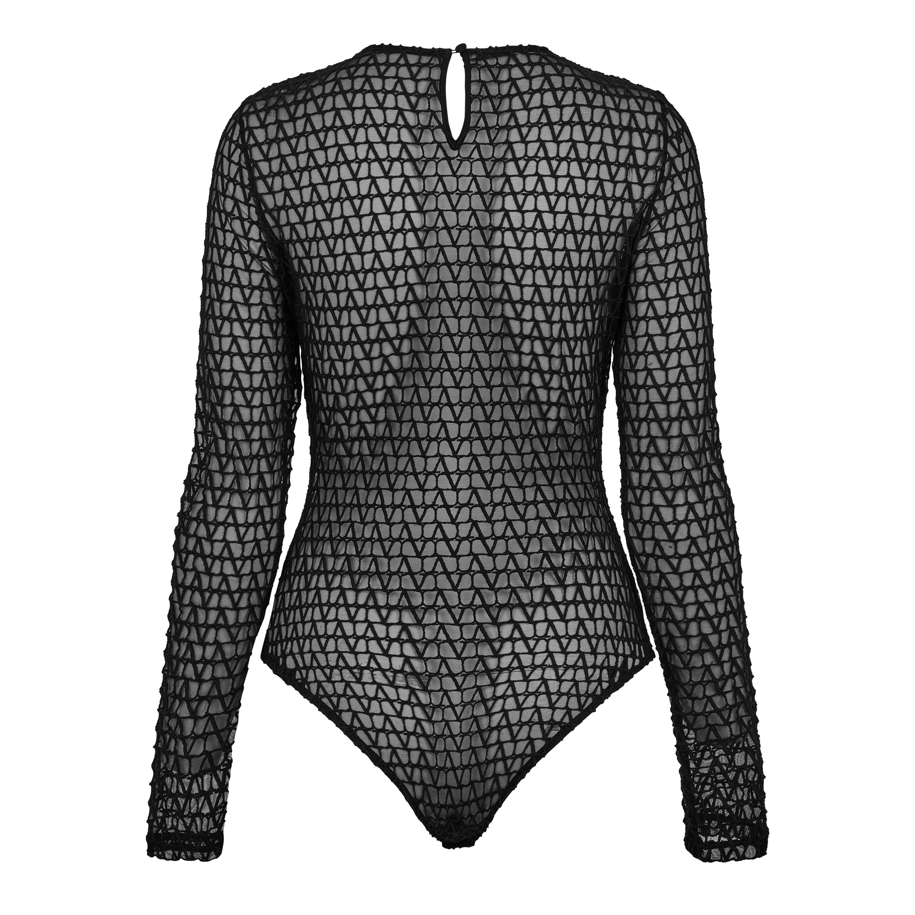 Black - Valentino - Tulle Bodysuit - 6