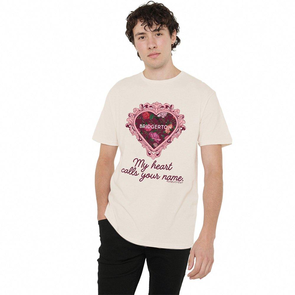 Beige - Bridgerton - Bridgerton My Heart Calls Your Name T-Shirt Natur - 1