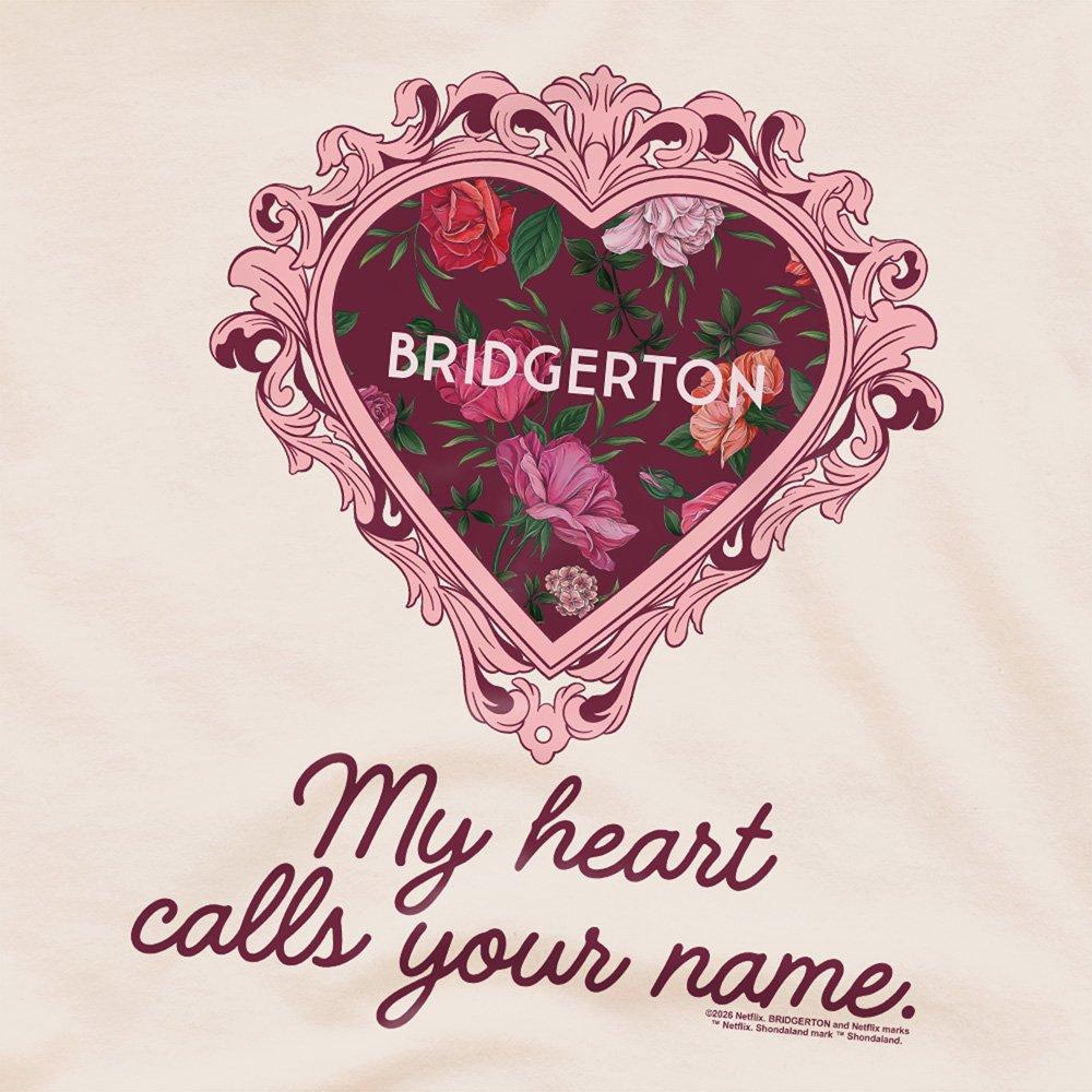 Beige - Bridgerton - Bridgerton My Heart Calls Your Name T-Shirt Natur - 2