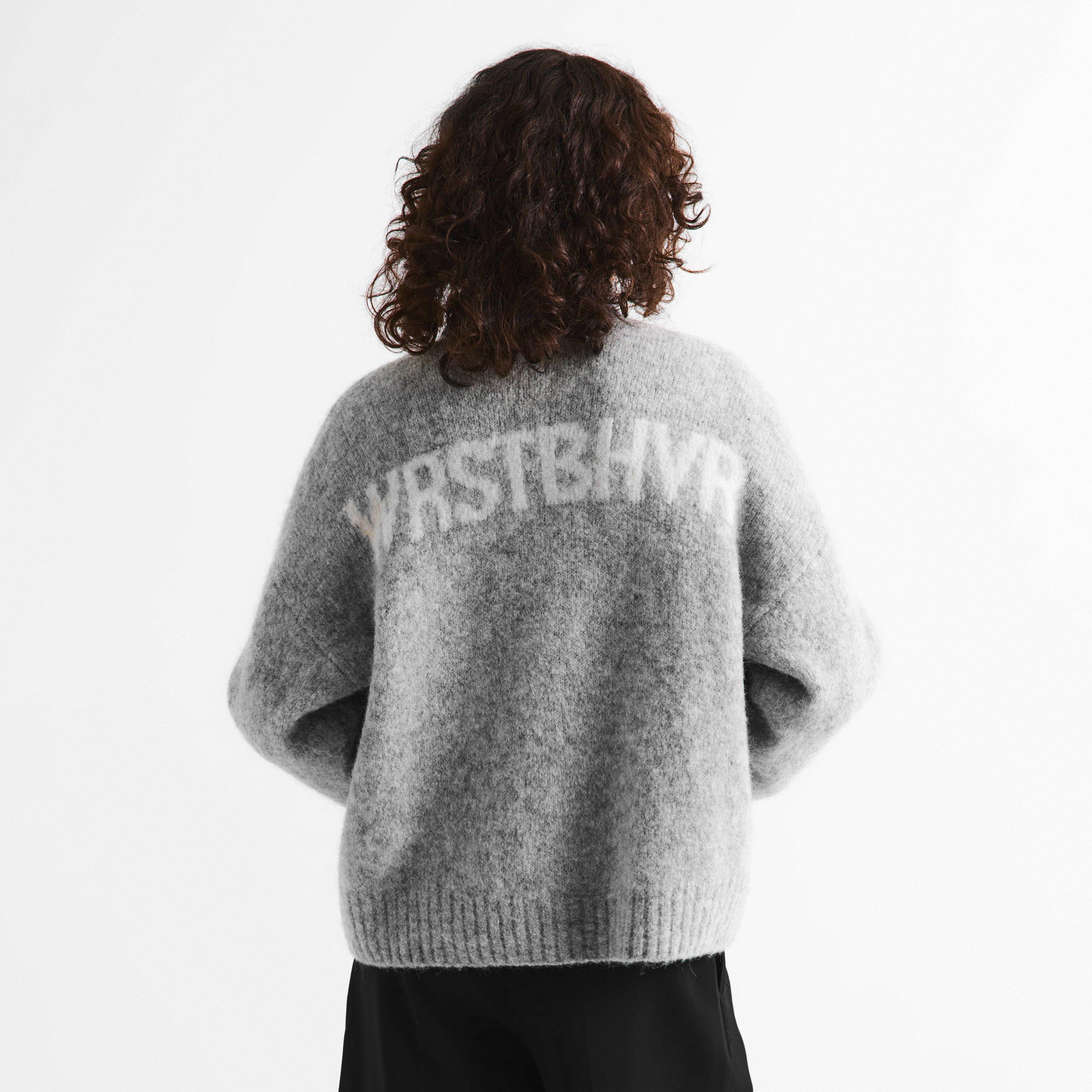 Grey - WRSTBHVR - Women's Crew Neck Jumper - 4
