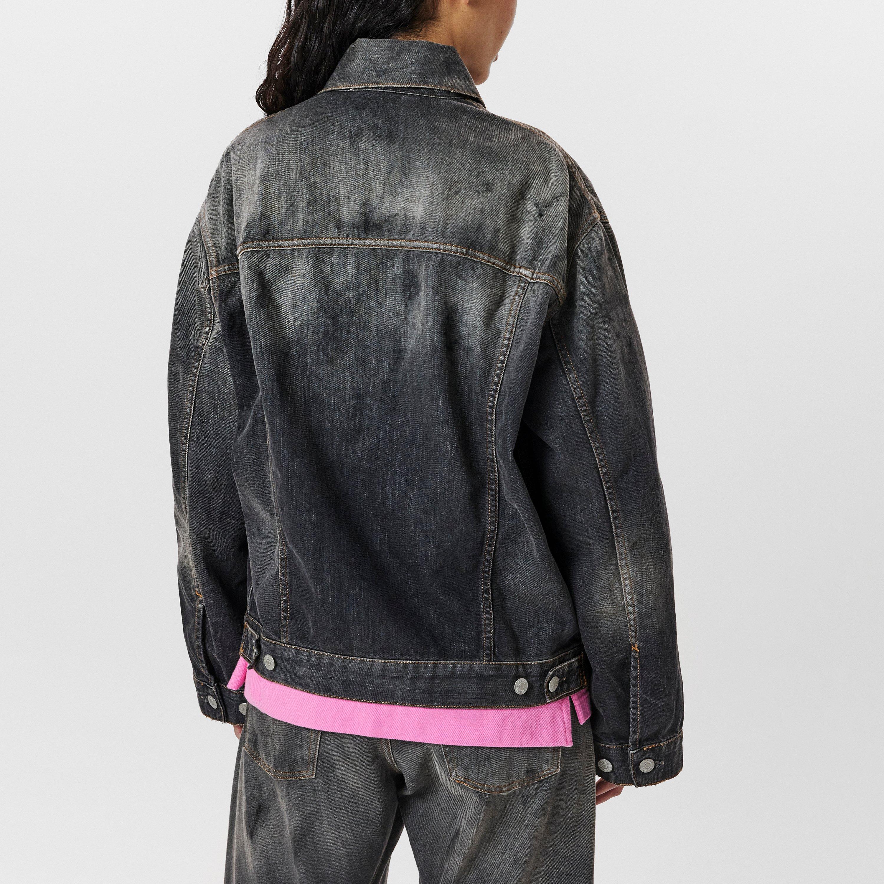 BLACK - Acne Studios - Women's Oversized Durable Denim Jacket - 4