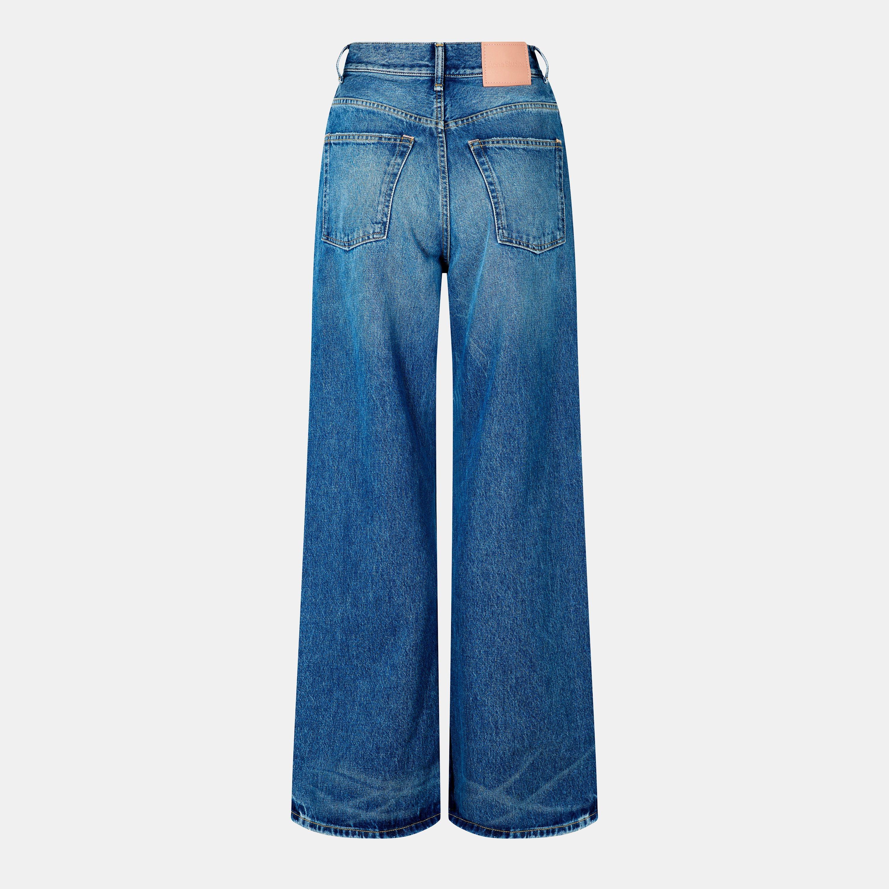 Mid Blue - Acne Studios - Women's Wide Leg Jeans - 2