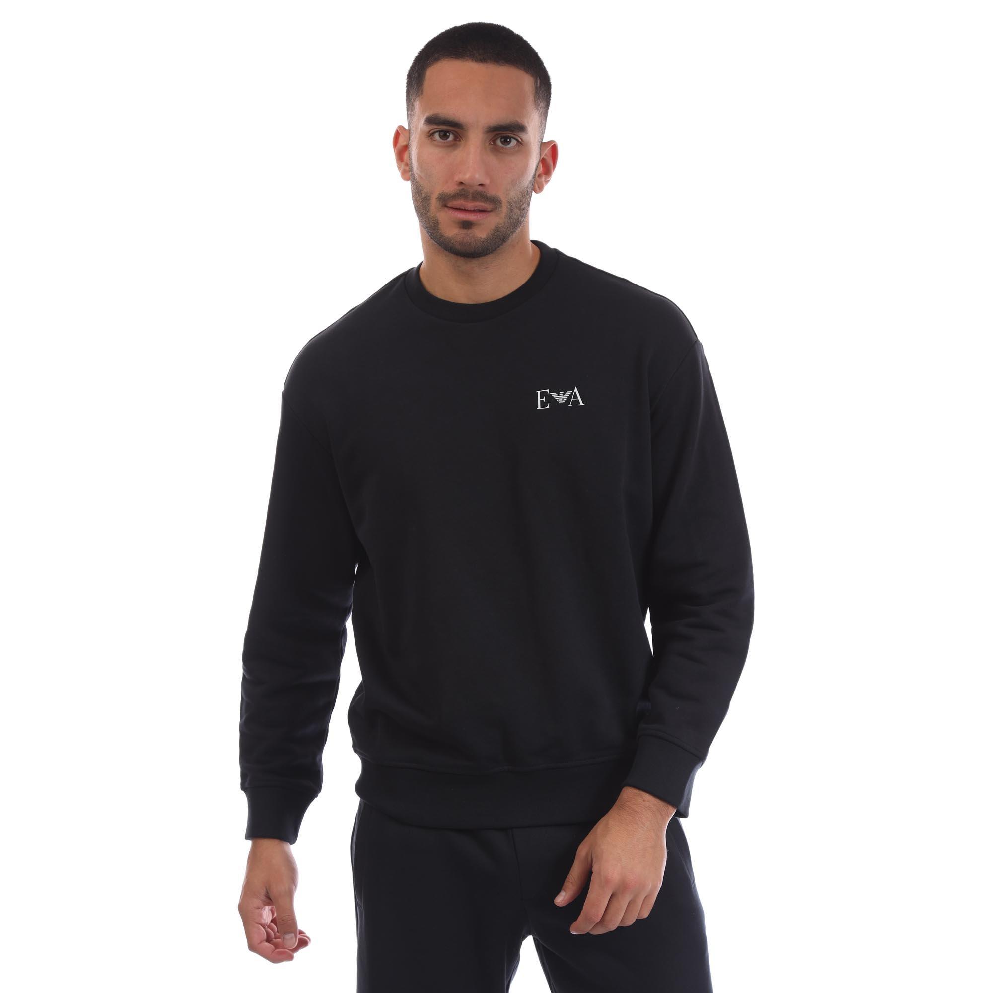 Emporio Armani Men's Blu Navy Crew Neck Jumper - XL