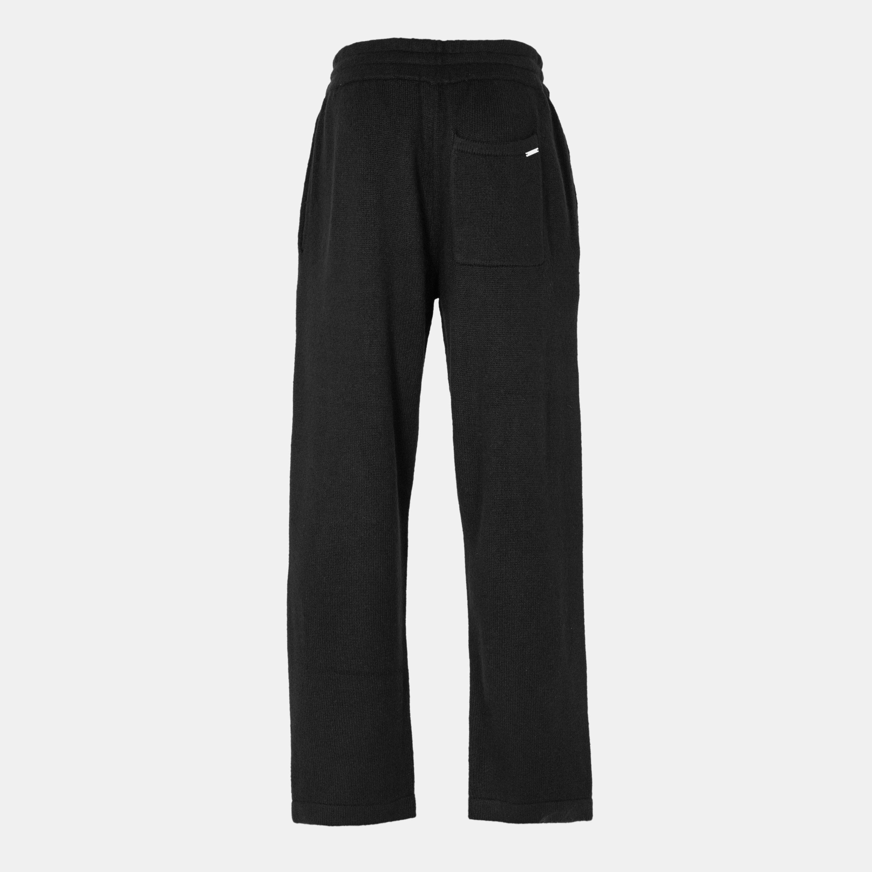 Black - BELIER - Men's Mohair Knitted Trousers - 2