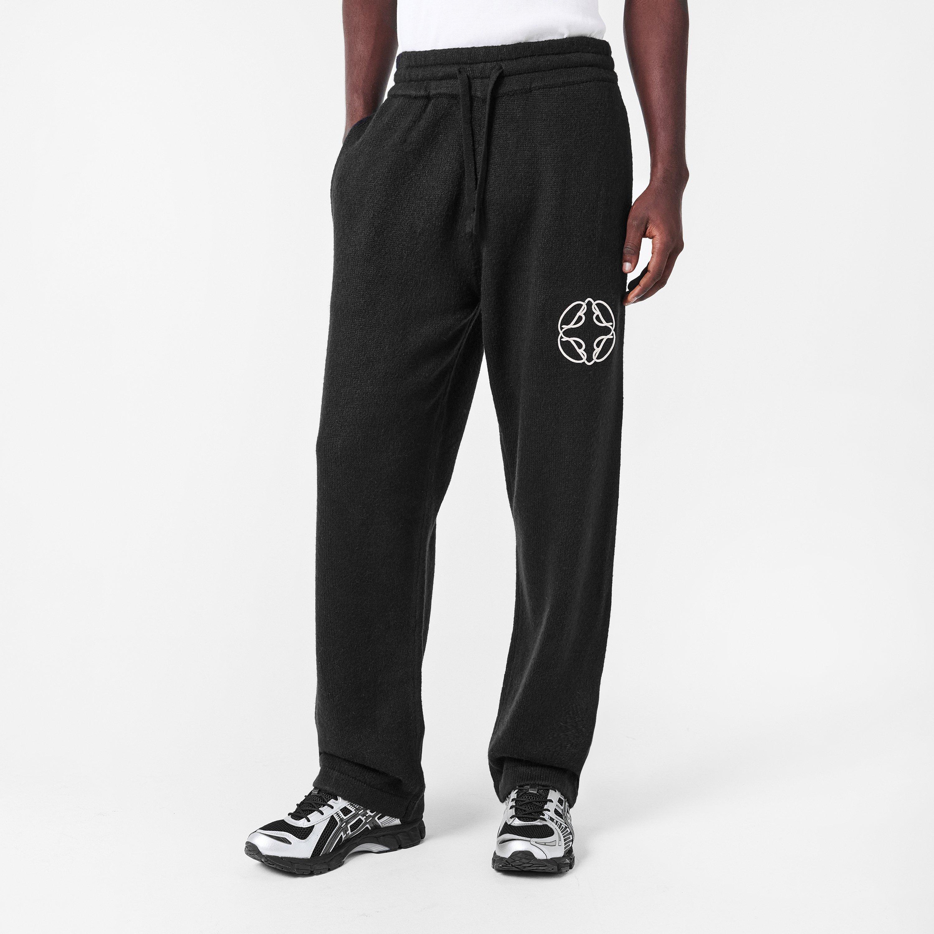 Black - BELIER - Men's Mohair Knitted Trousers - 3