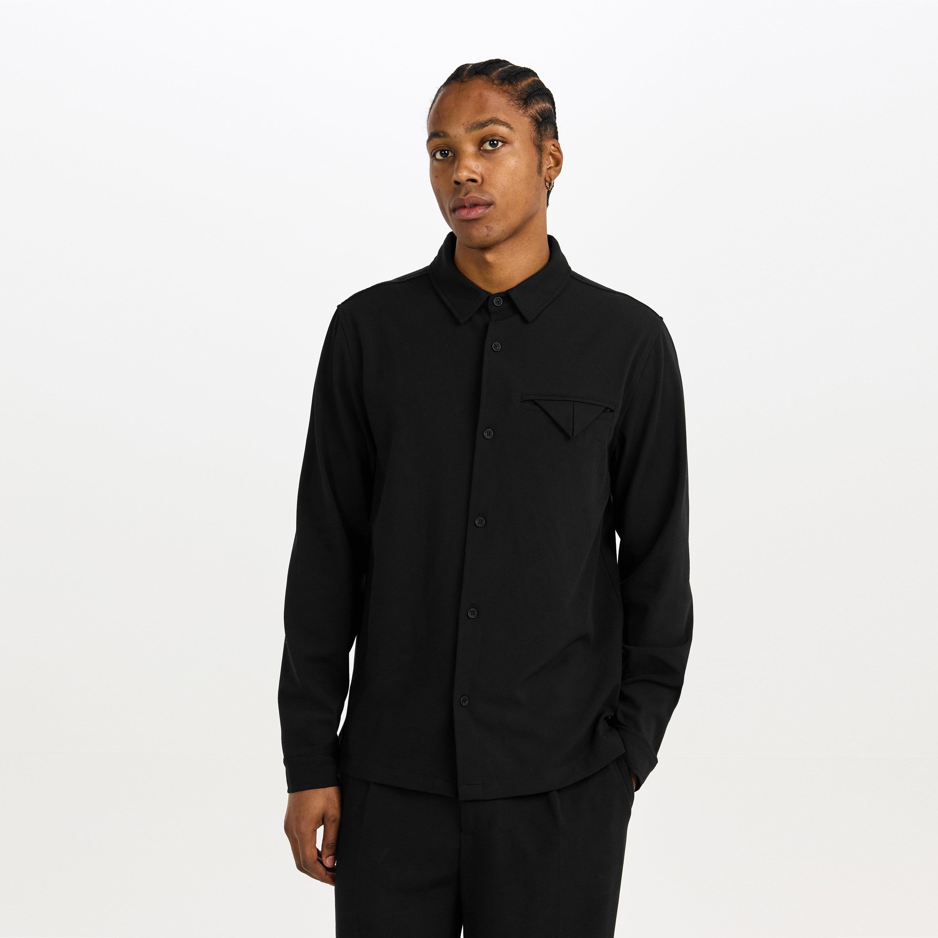 Black - BELIER - Men's Pocket Long Sleeve Shirt - 3