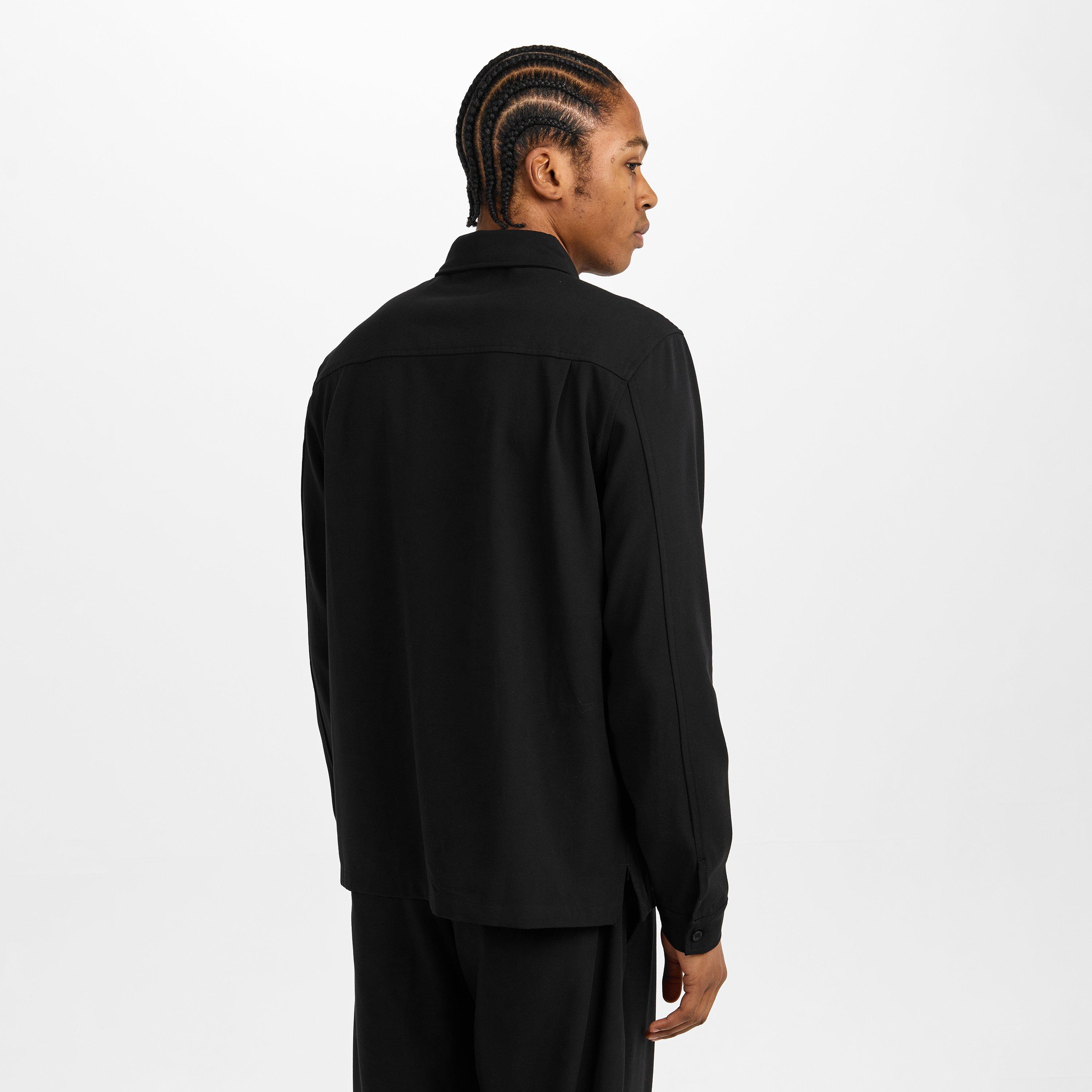 Black - BELIER - Men's Pocket Long Sleeve Shirt - 4