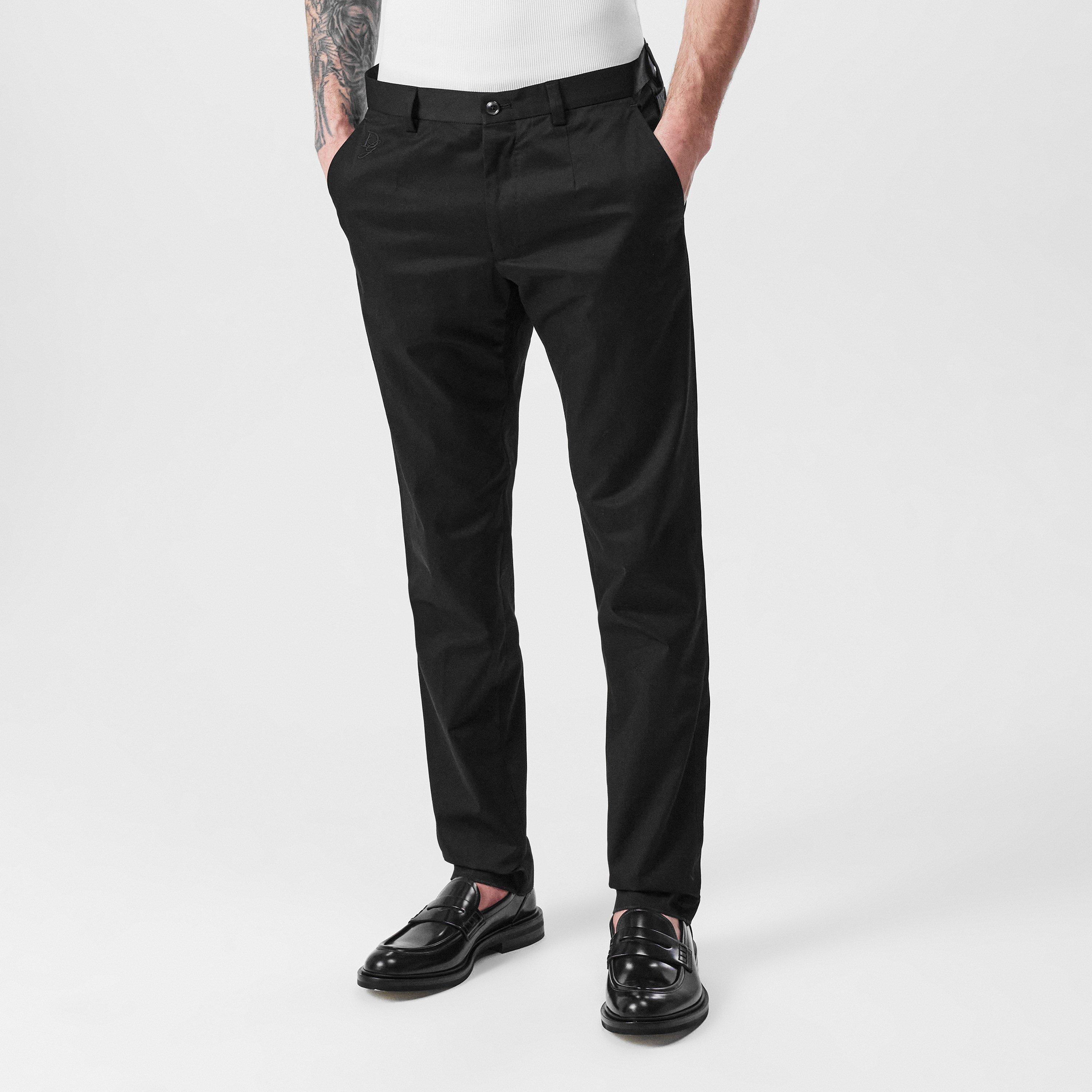 Black - Dolce and Gabbana - Cotton Trousers - 1