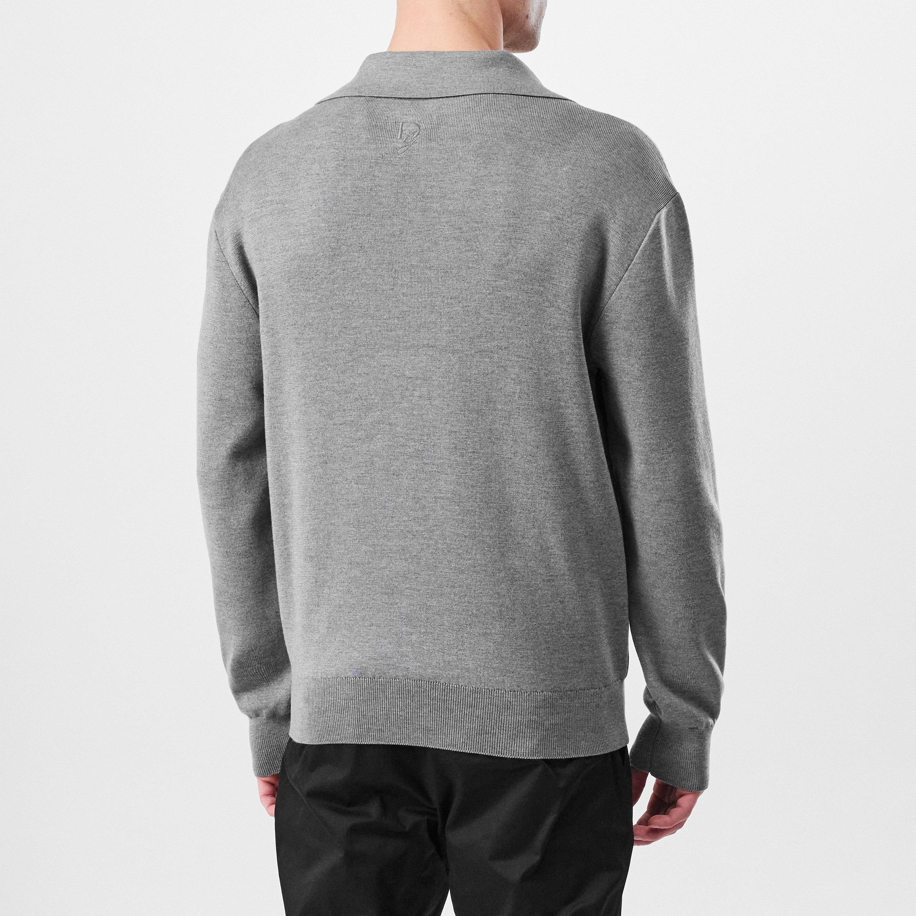 Dolce and Gabbana Wool V-Neck Sweater With Dg Embroidery | Flannels