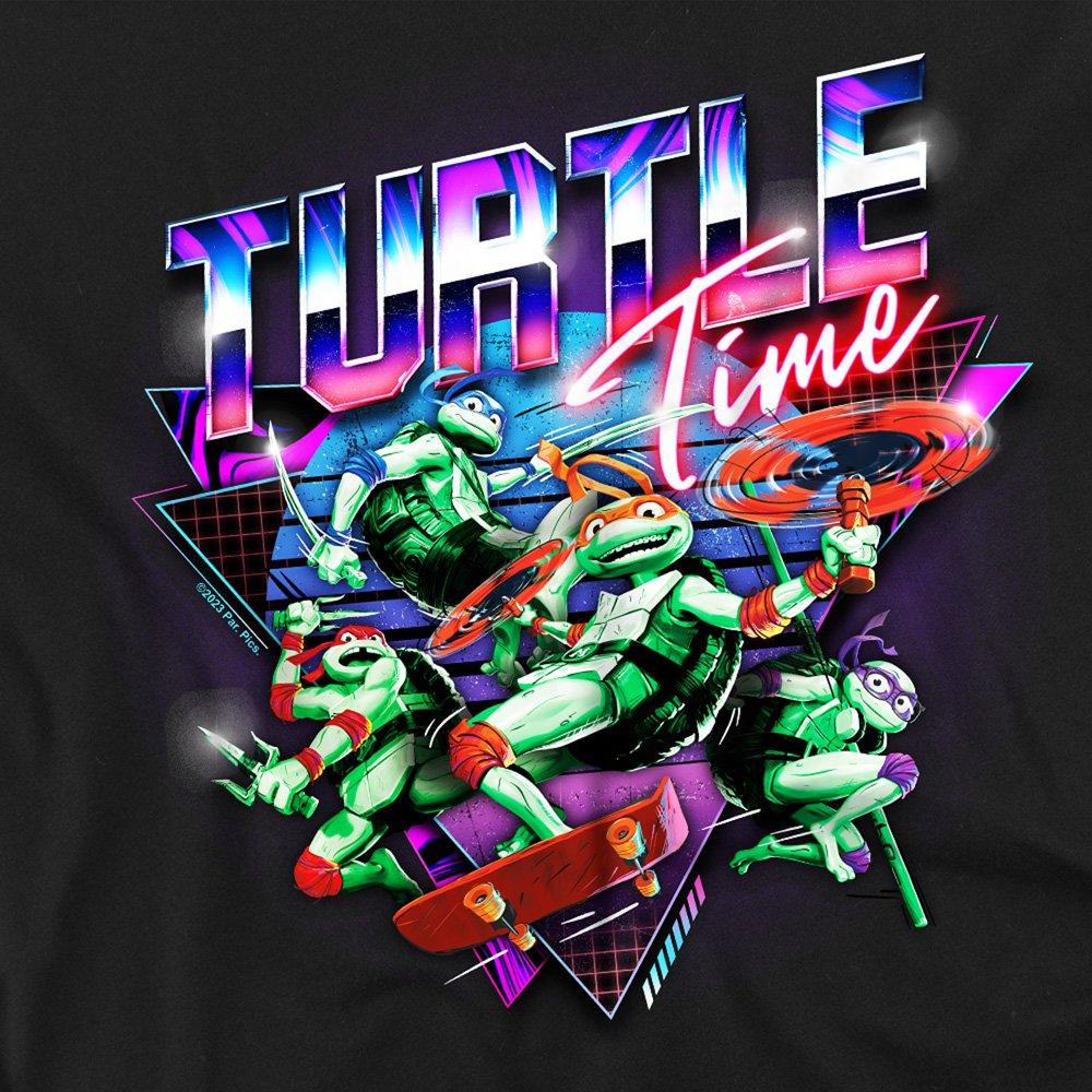 Black - Teenage Mutant Ninja Turtles - Tmnt: Mutant Mayhem Turtle Time T Shirt Black - 2