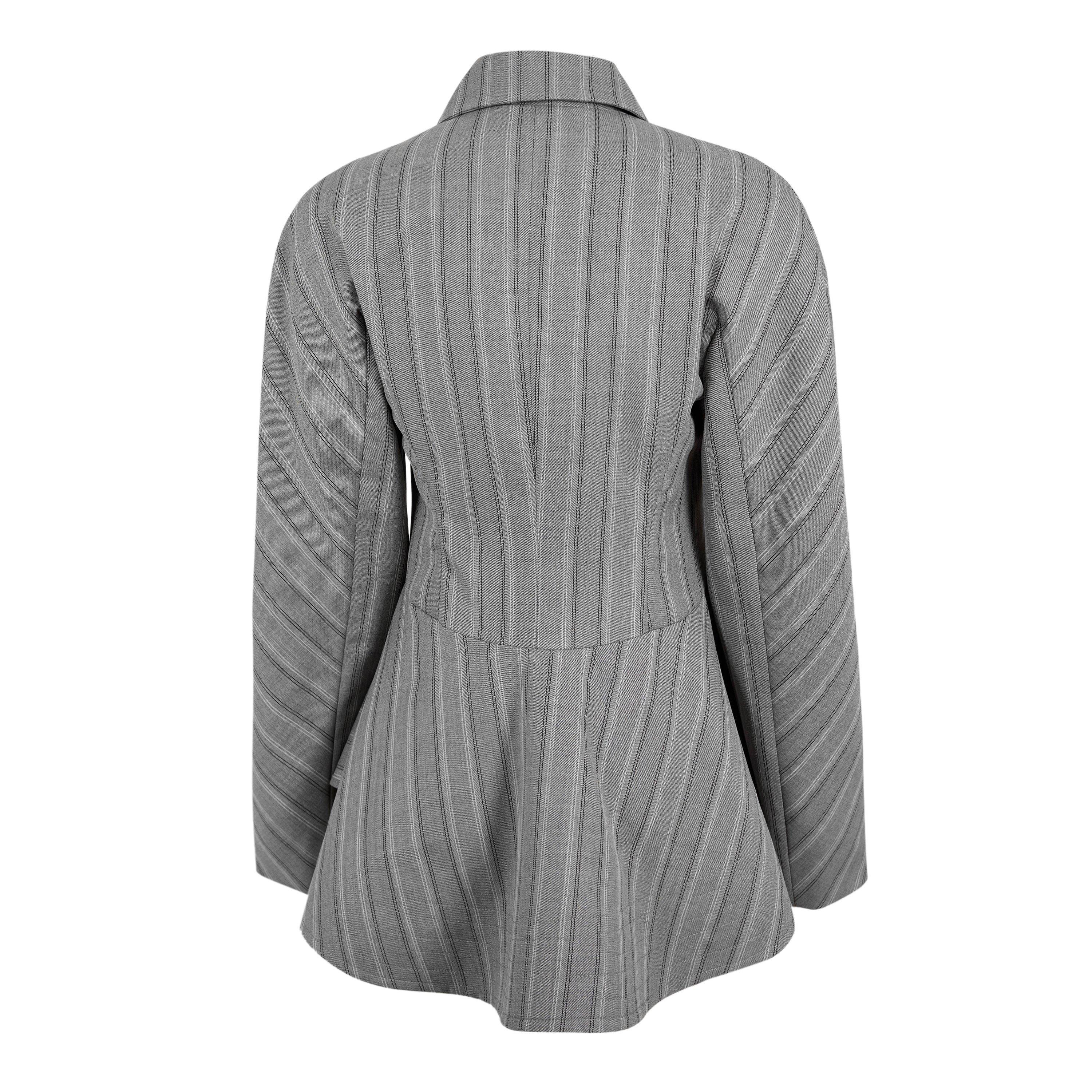 Grey Melange - Stella McCartney - Women's Peplum Top - 2