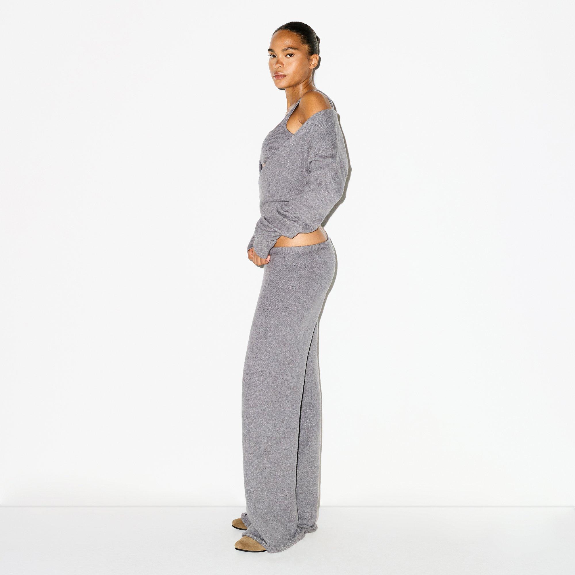 Dark HthrGrey - SKIMS - Women's Knitted Cardigan - 3