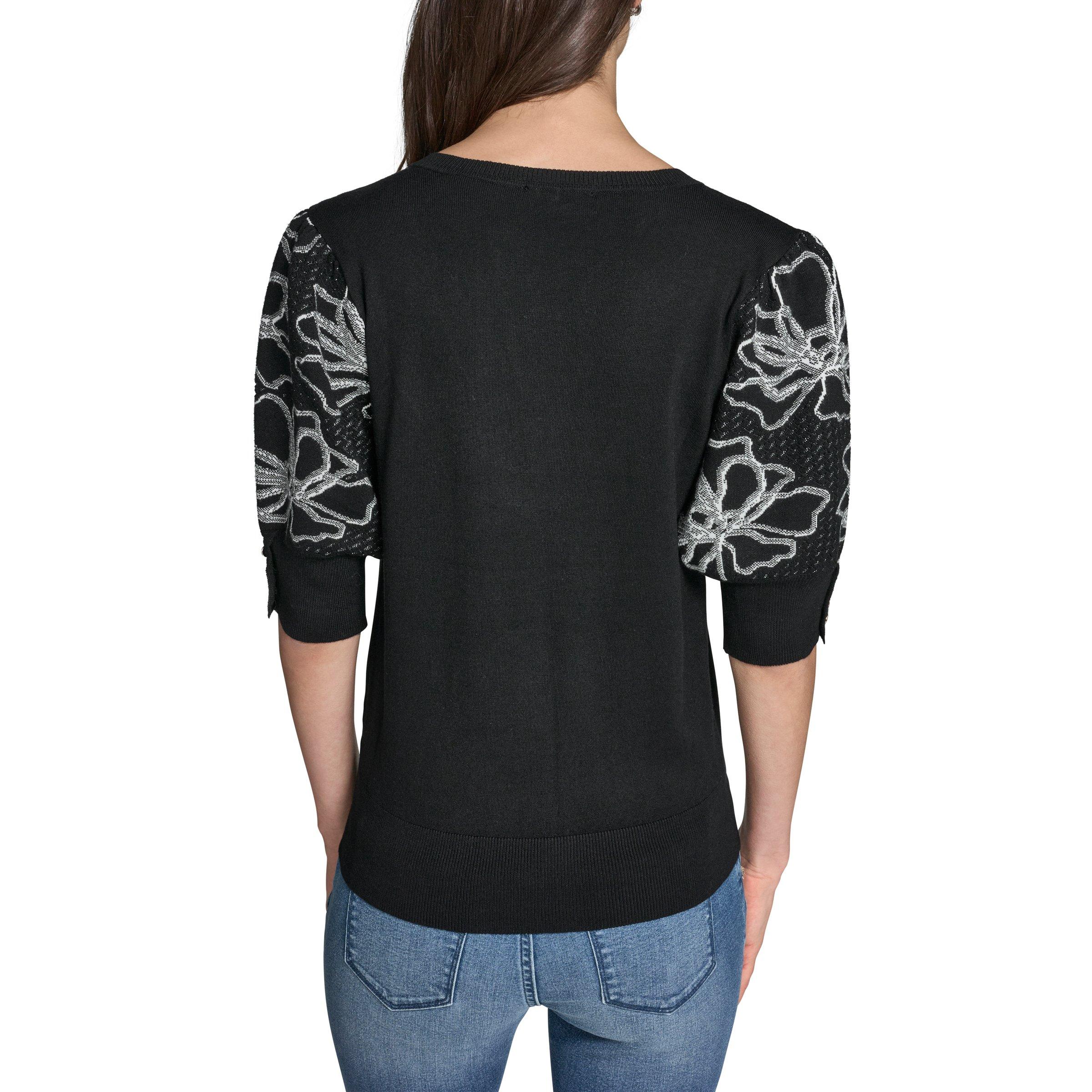 Black - Karl Lagerfeld - Karl Puff SS Knit Ld63 - 5