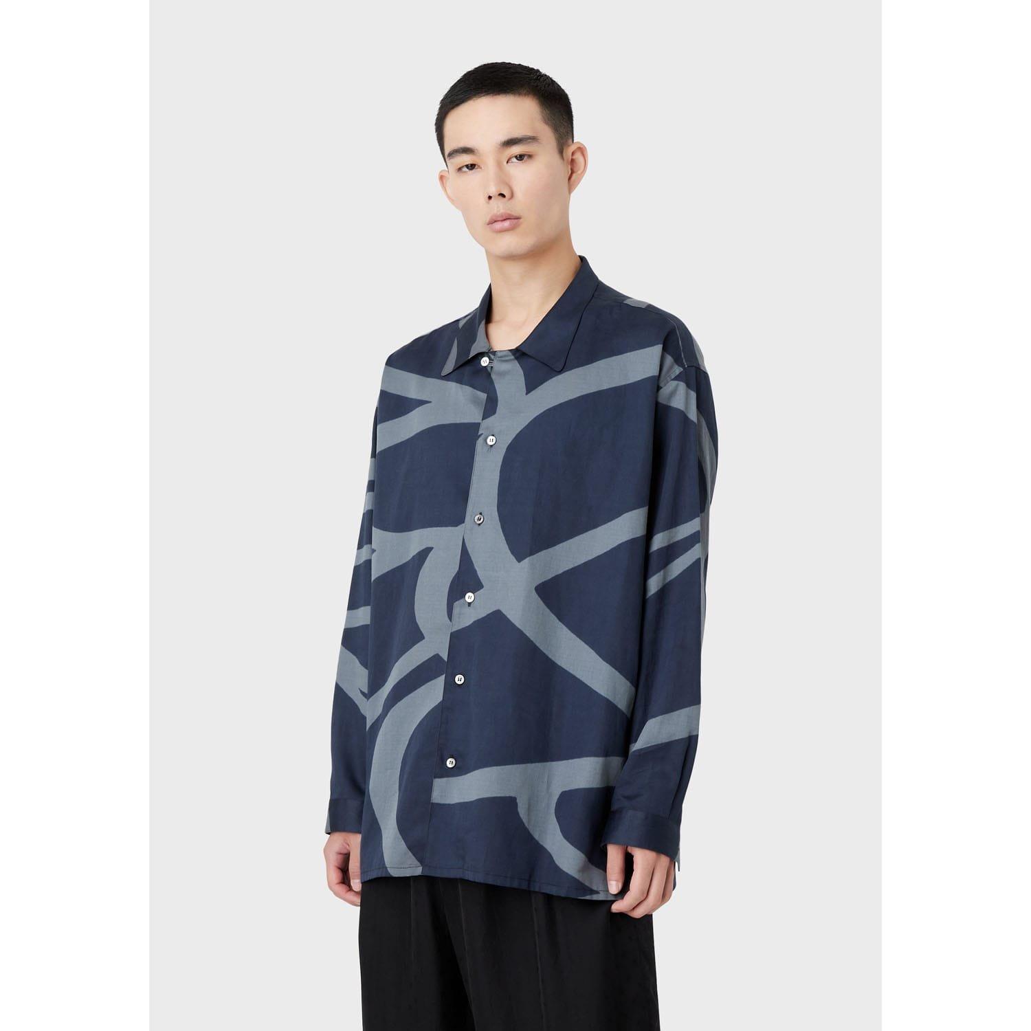 Multi Colour - Emporio Armani - Abstract Print Long Sleeve Shirt - 1