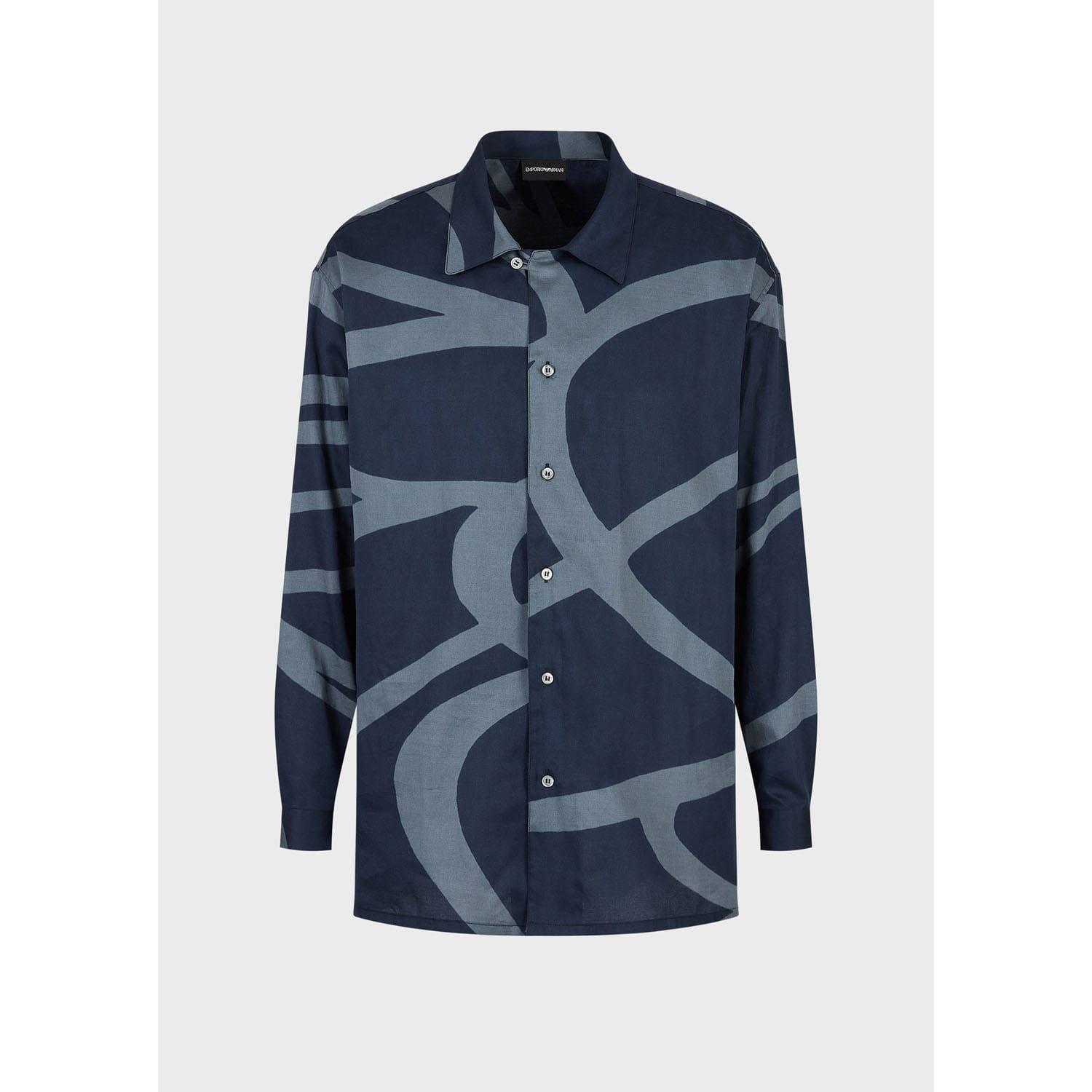 Multi Colour - Emporio Armani - Abstract Print Long Sleeve Shirt - 3