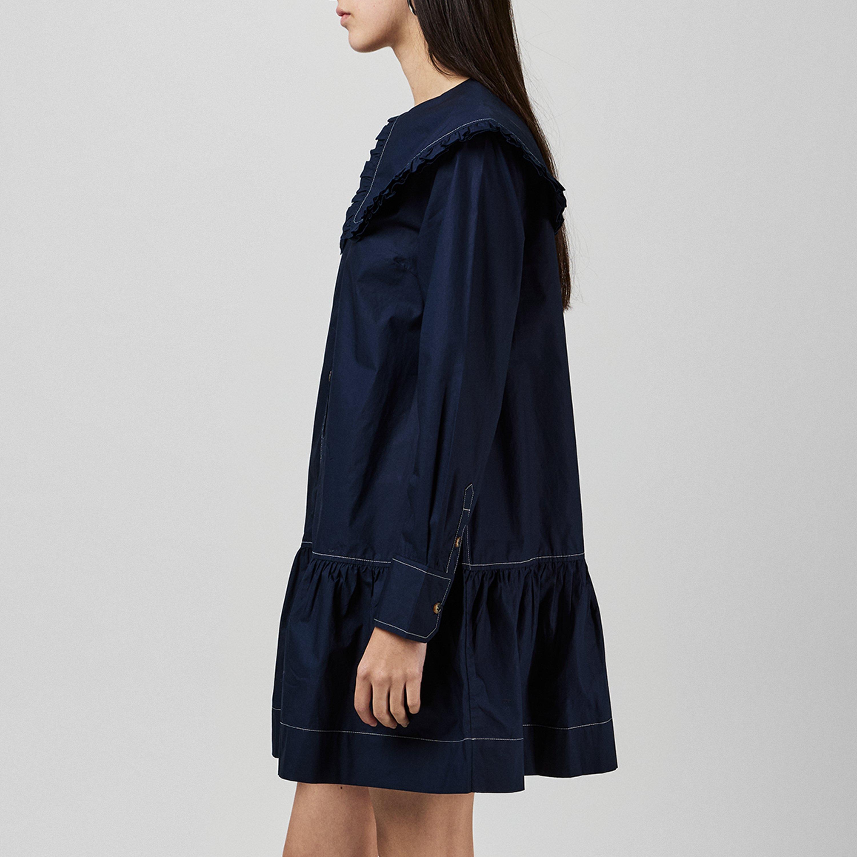 Sky Captain - Ganni - Women's Collar Shirt Dress - 2