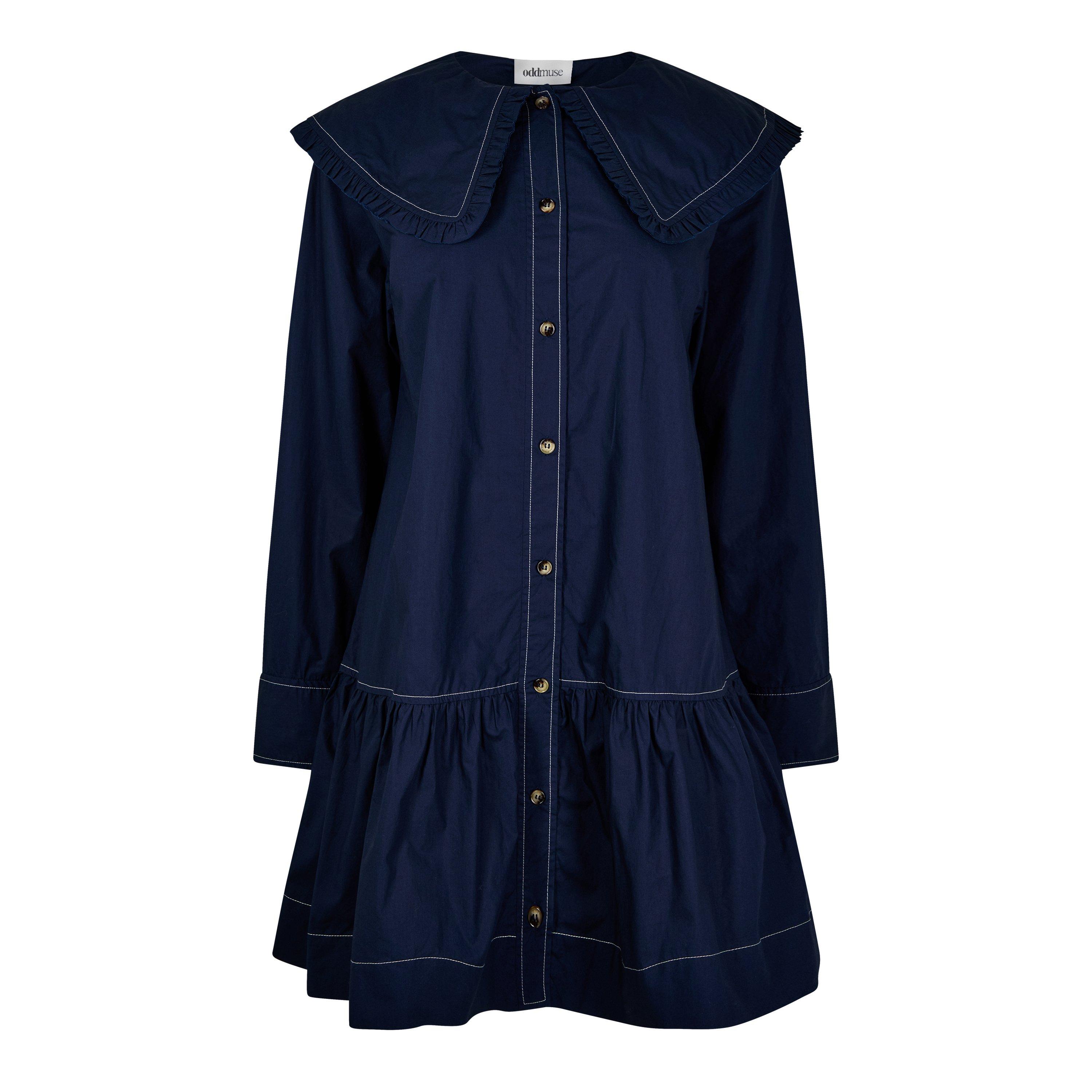 Sky Captain - Ganni - Women's Collar Shirt Dress - 5