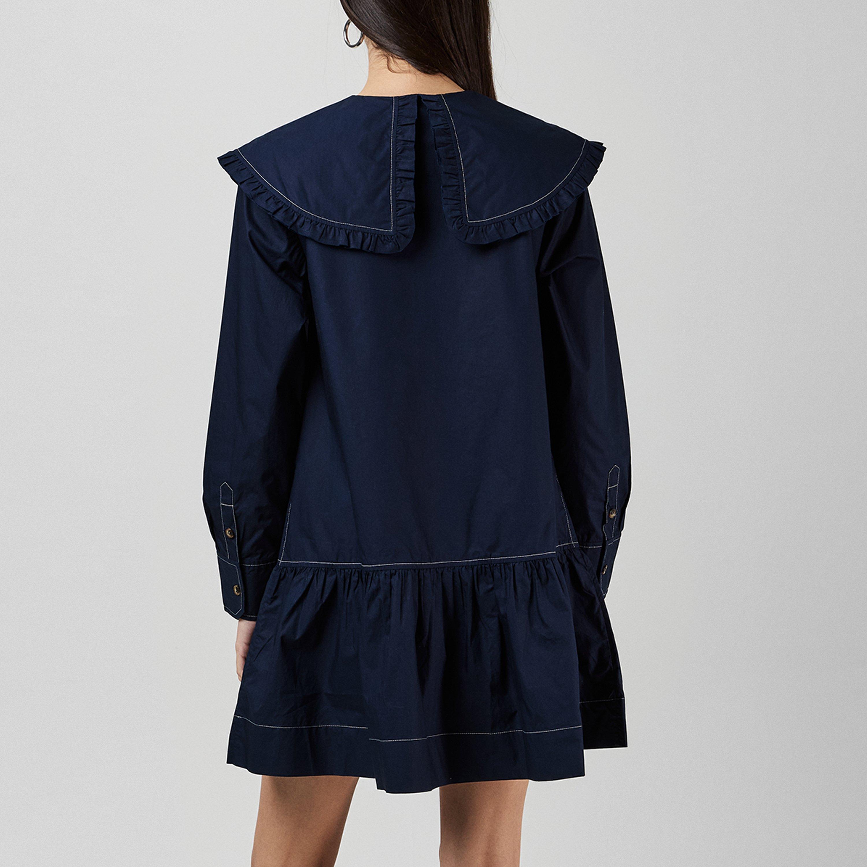 Sky Captain - Ganni - Women's Collar Shirt Dress - 3