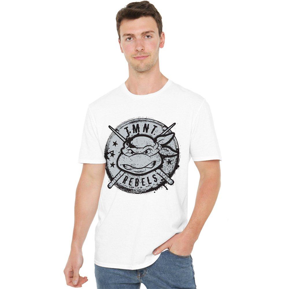Grey - Teenage Mutant Ninja Turtles - Tmnt Rebels Distressed Logo T Shirt Charcoal - 1