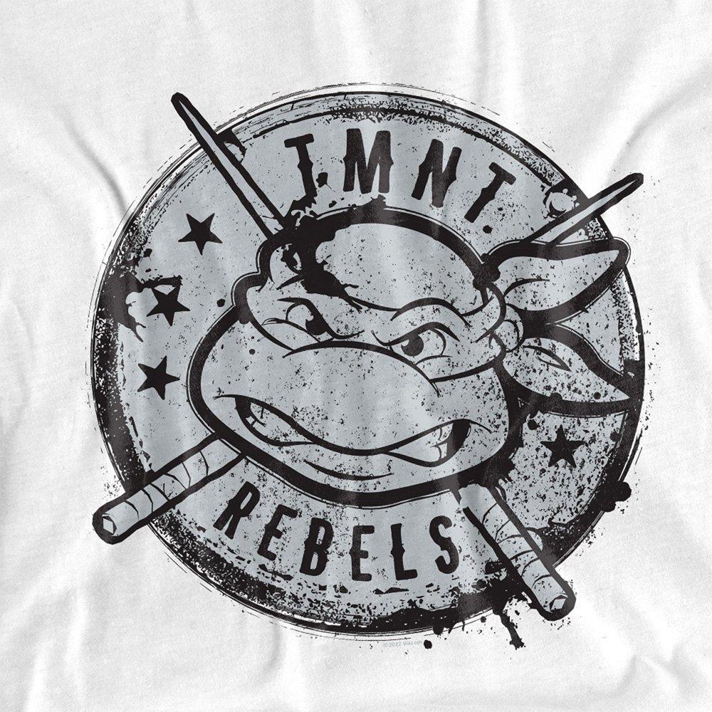 Grey - Teenage Mutant Ninja Turtles - Tmnt Rebels Distressed Logo T Shirt Charcoal - 2