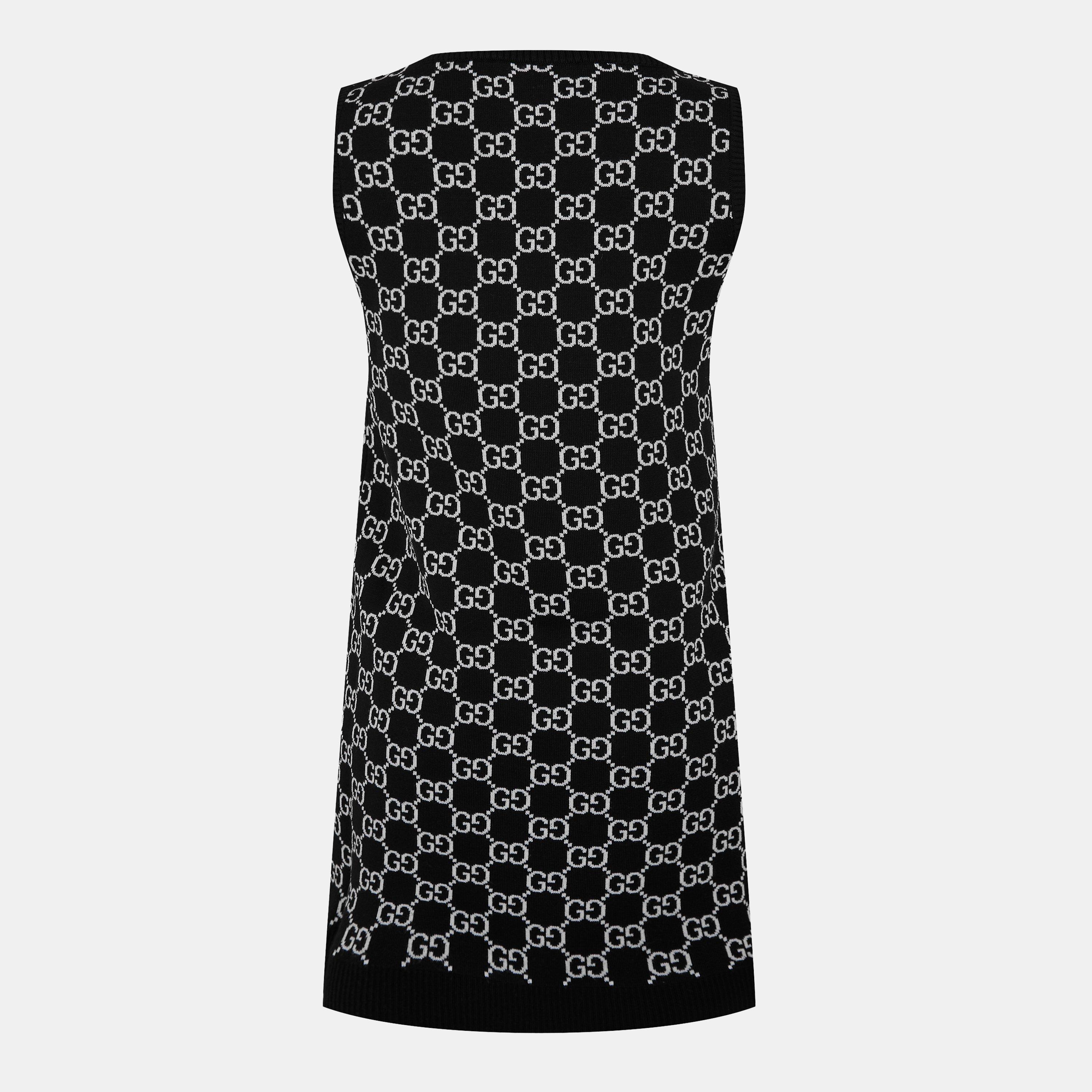 Black/White - Gucci - Logo-Jacquard Mini Dress - 2