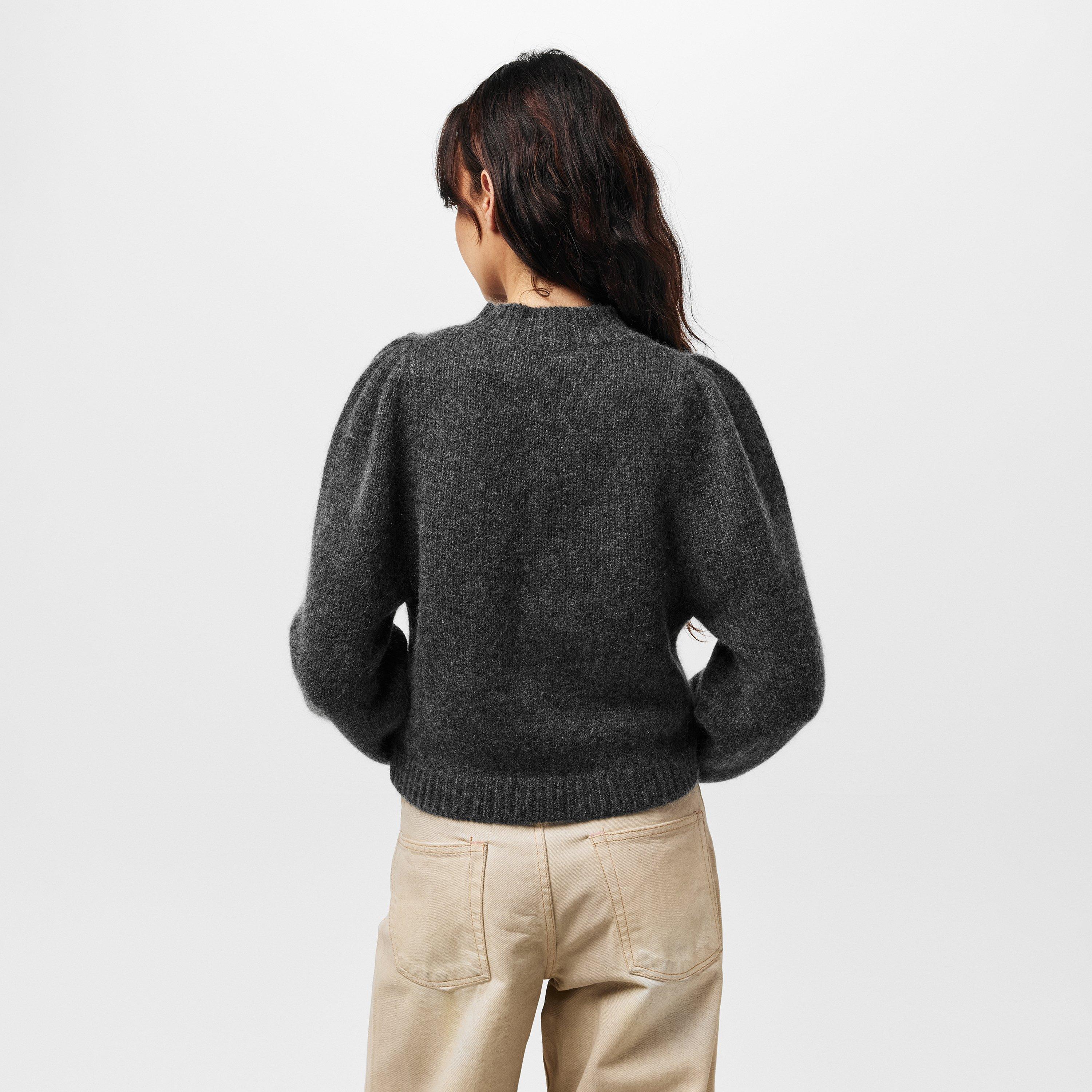 Black - Raey - Puffed Sleeve Knitted Jumper - 4