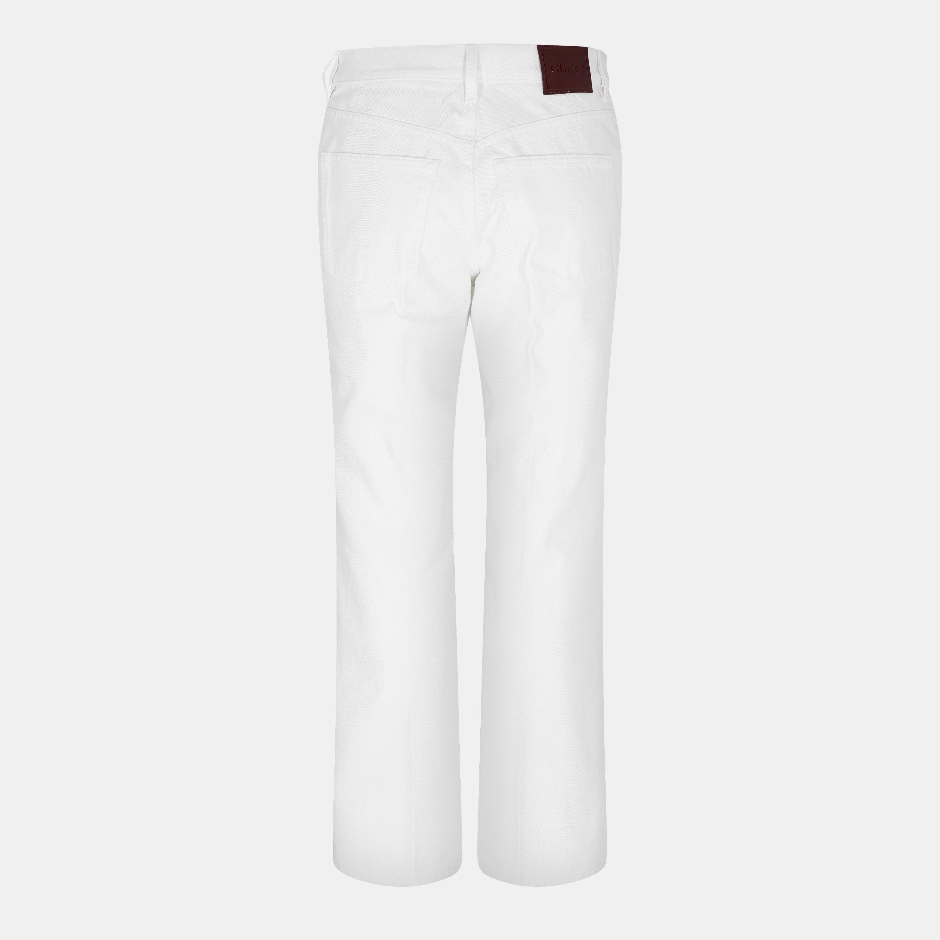 White - Gucci - Cropped Flare Jeans - 2
