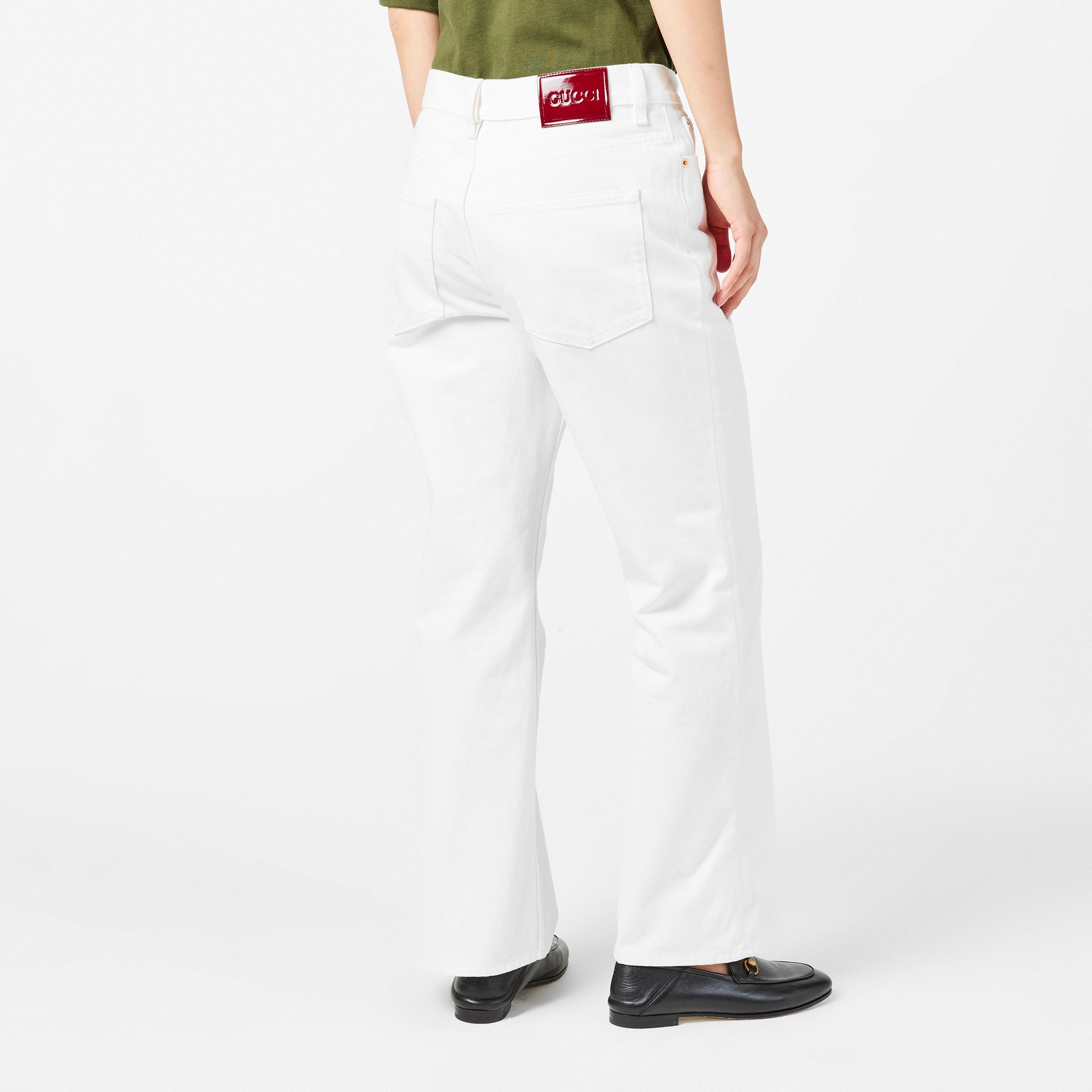 White - Gucci - Cropped Flare Jeans - 4