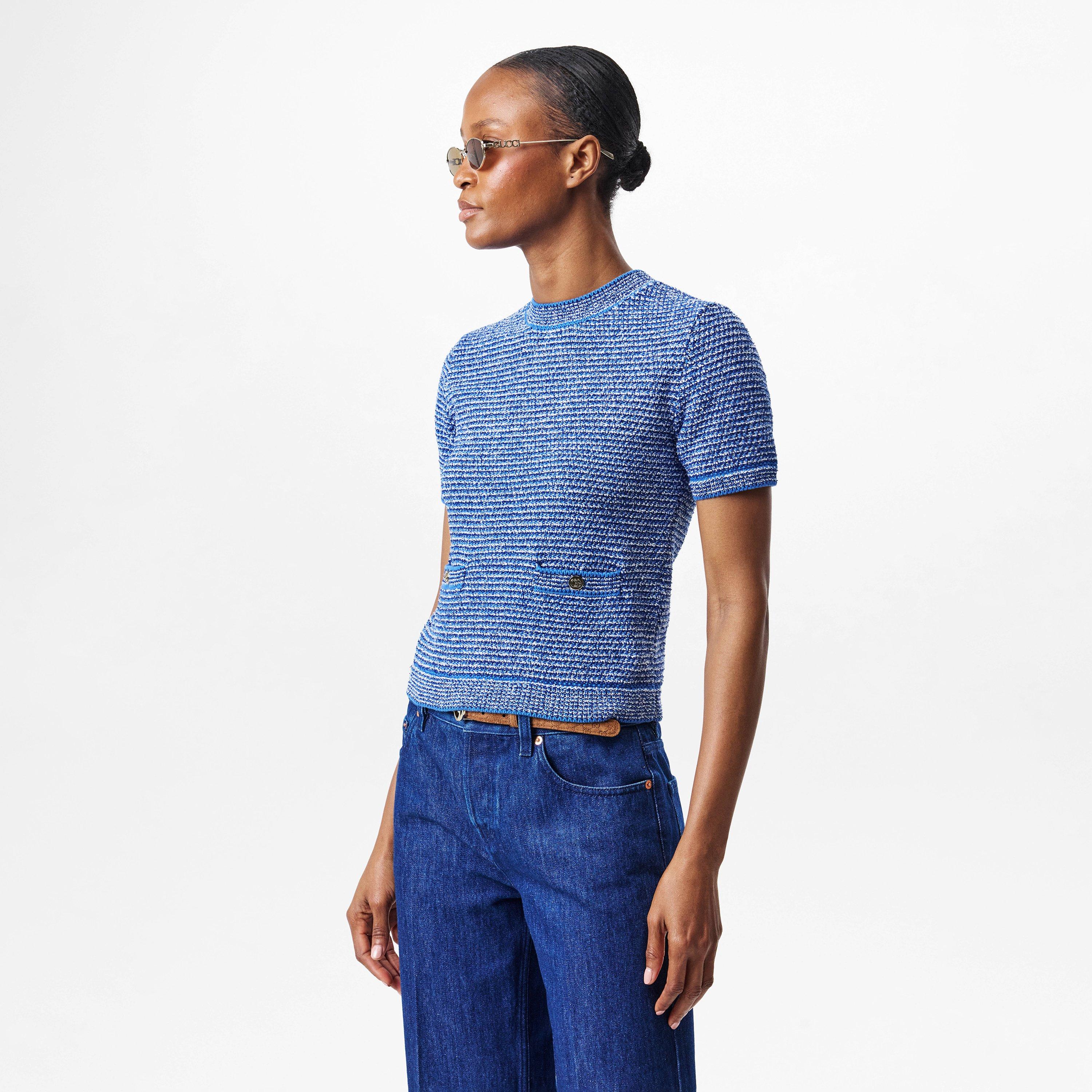 Light Denim - Gucci - Crew Neck Knitted Jumper - 3