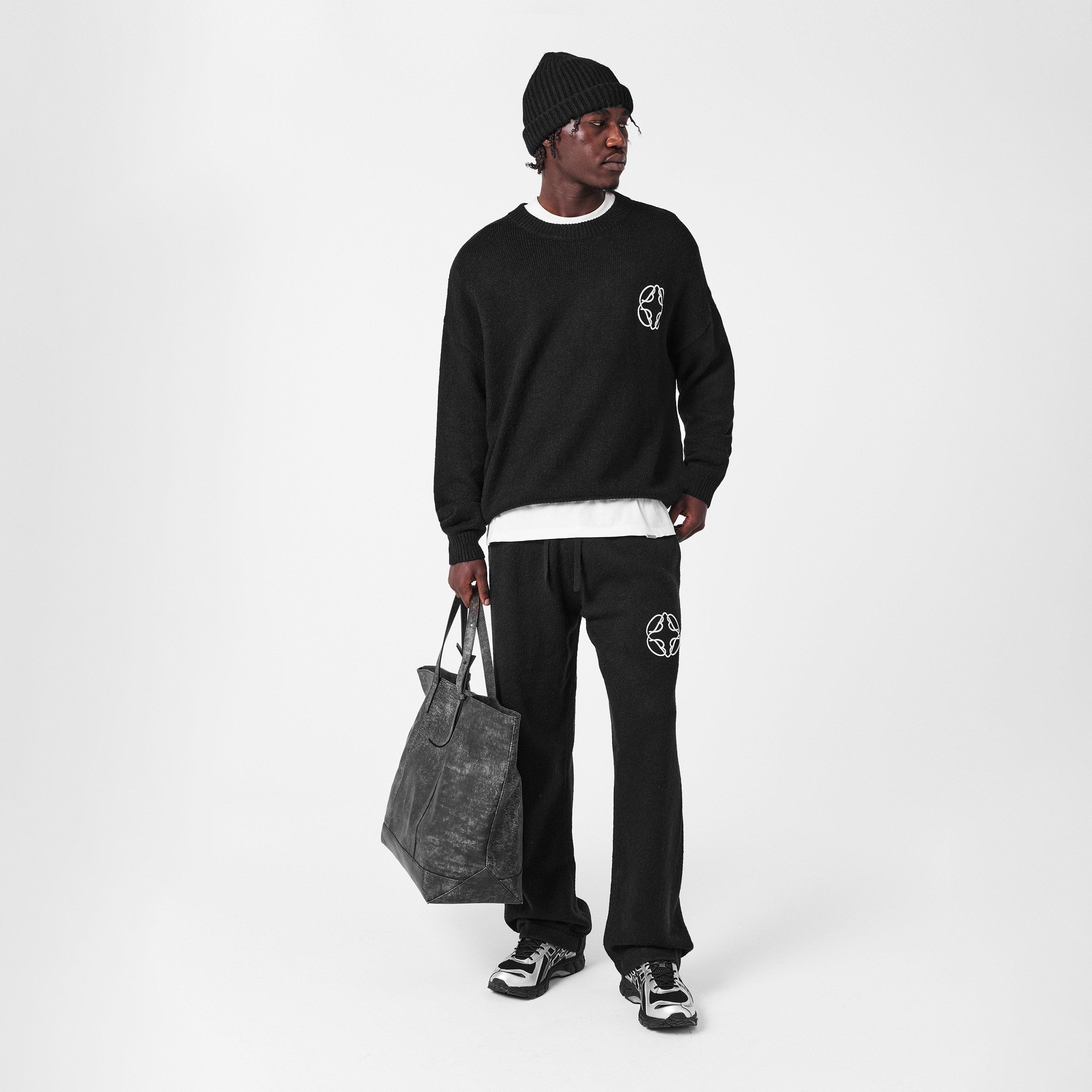 Black - BELIER - Men's CropMo Crew Neck Jumper - 6