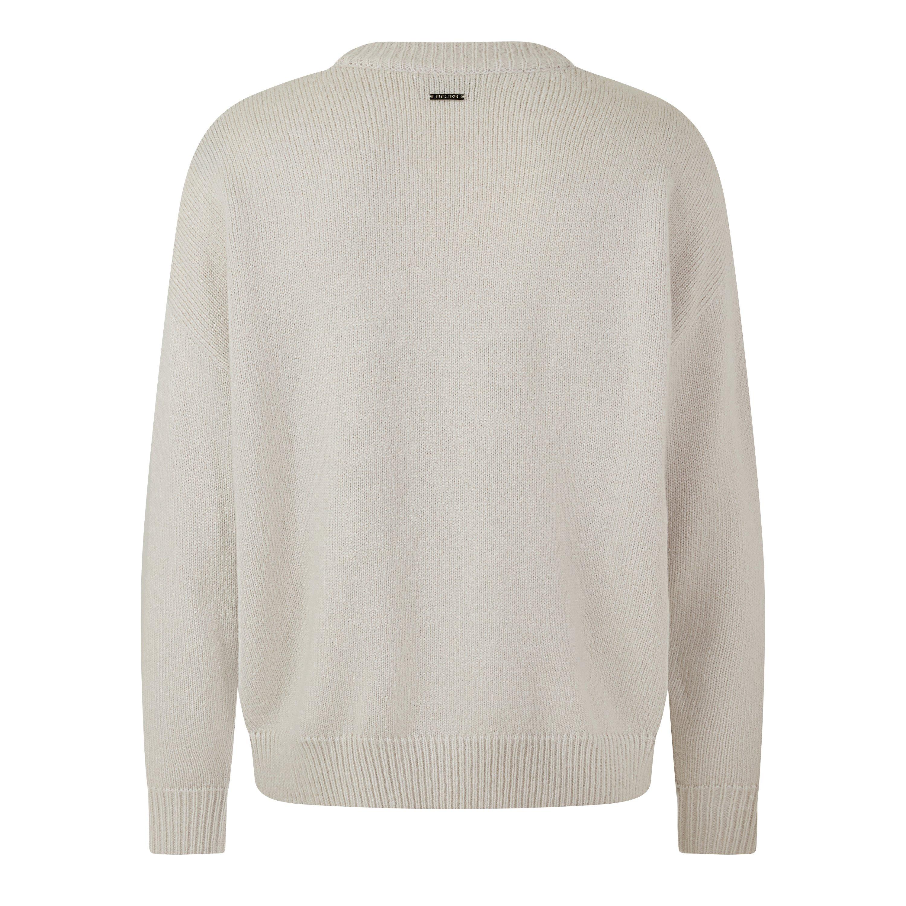 Grey Marl - BELIER - Men's CropMo Structured Knit Crew Neck Jumper - 2