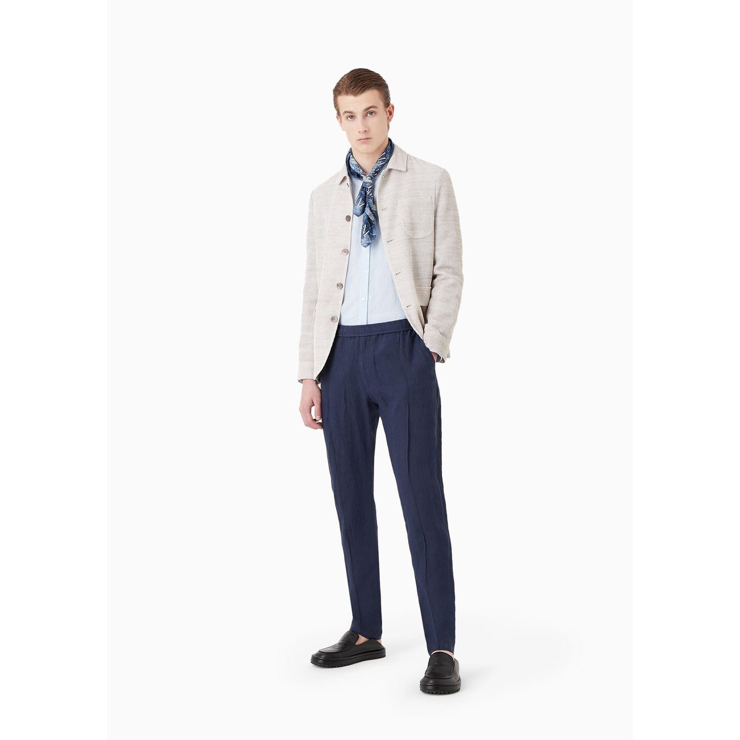 Blue - Emporio Armani - Trousers - 5